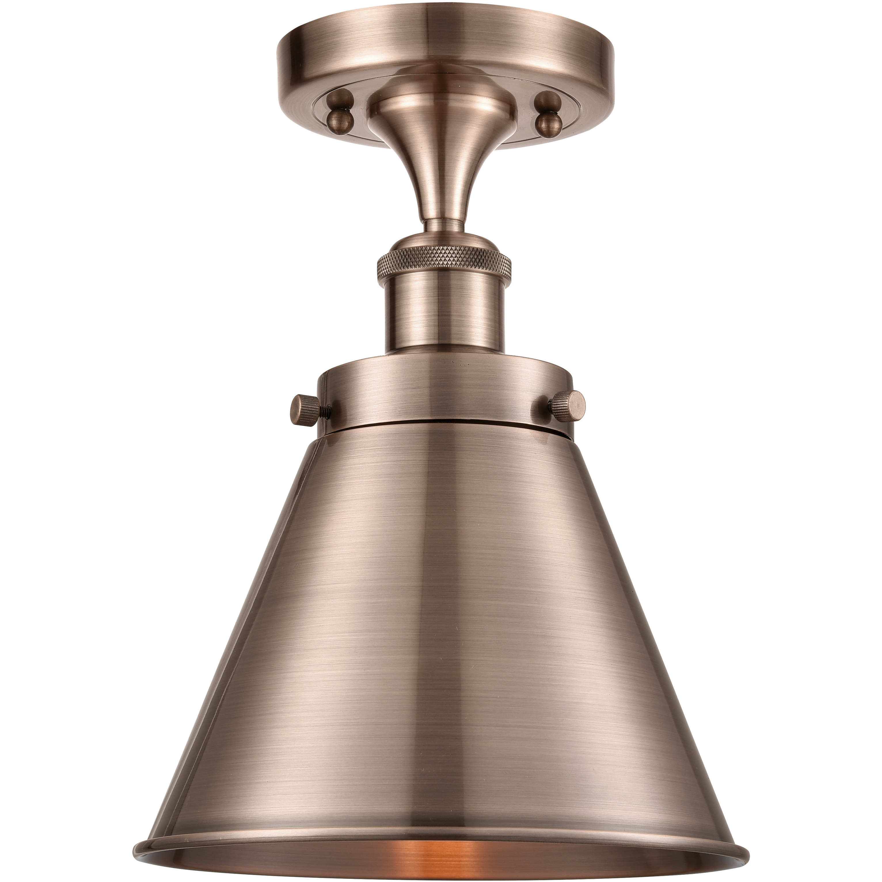 Appalachian 1 Light 8 inch Antique Copper Semi-Flush Mount Ceiling Light in 2 lb