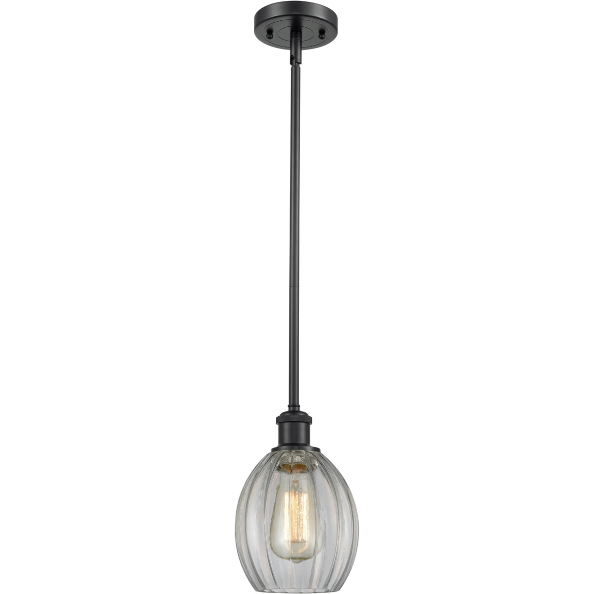 Ballston Eaton 1 Light 6 inch Matte Black Pendant Ceiling Light, Ballston