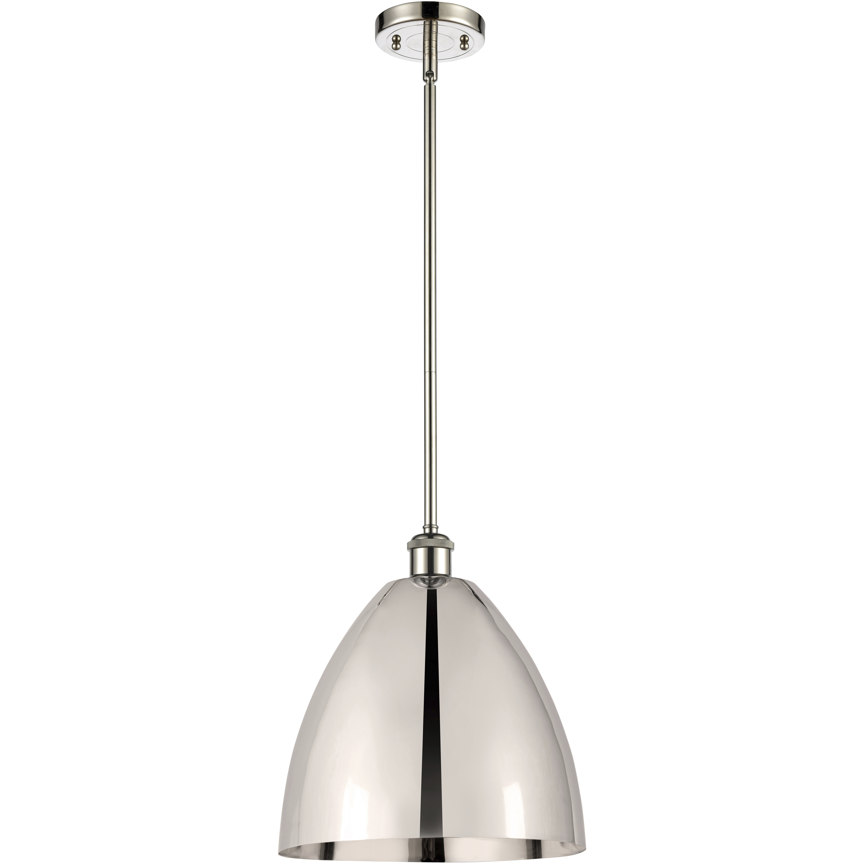 Ballston Dome 1 Light 12 inch Polished Nickel Pendant Ceiling Light