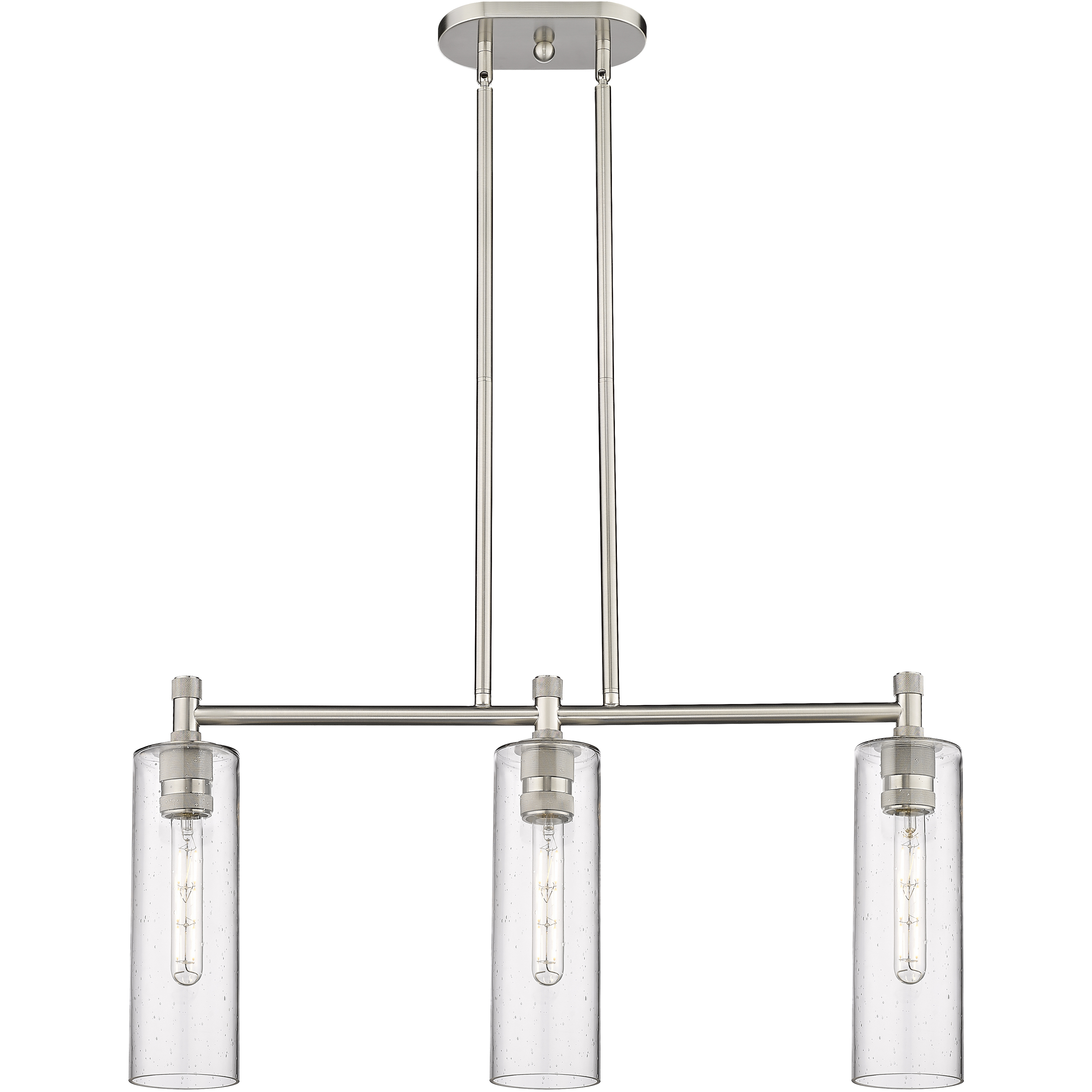 Downtown Urban Crown Point Island Light Ceiling Light in Polished Nickel, Seedy