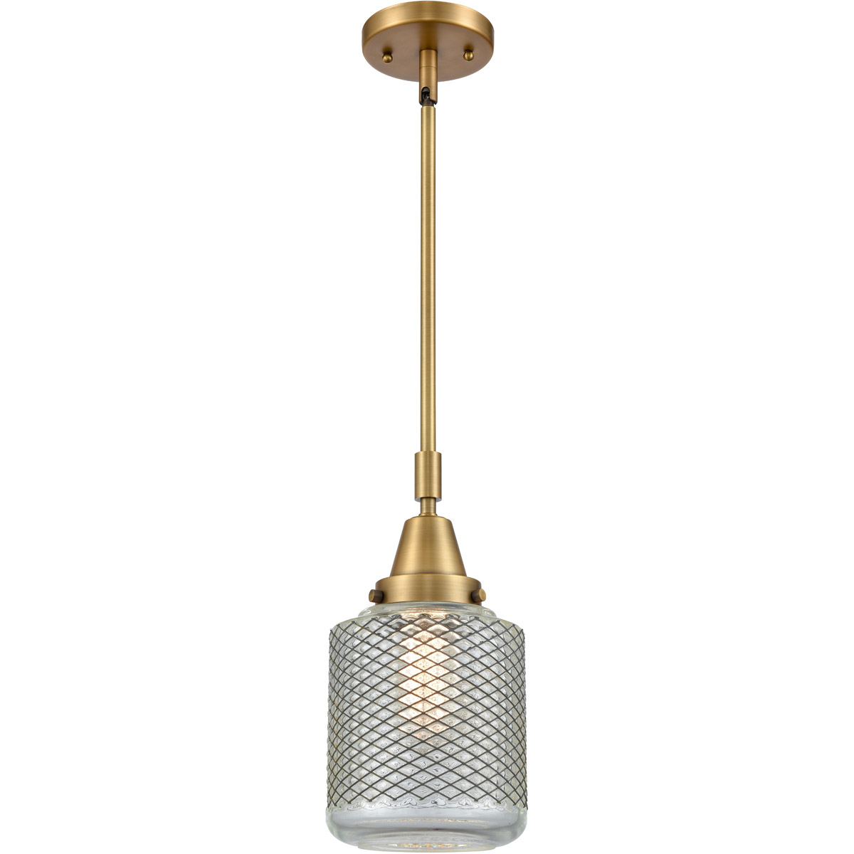 Franklin Restoration Stanton 1 Light 6 inch Brushed Brass Mini Pendant Ceiling Light