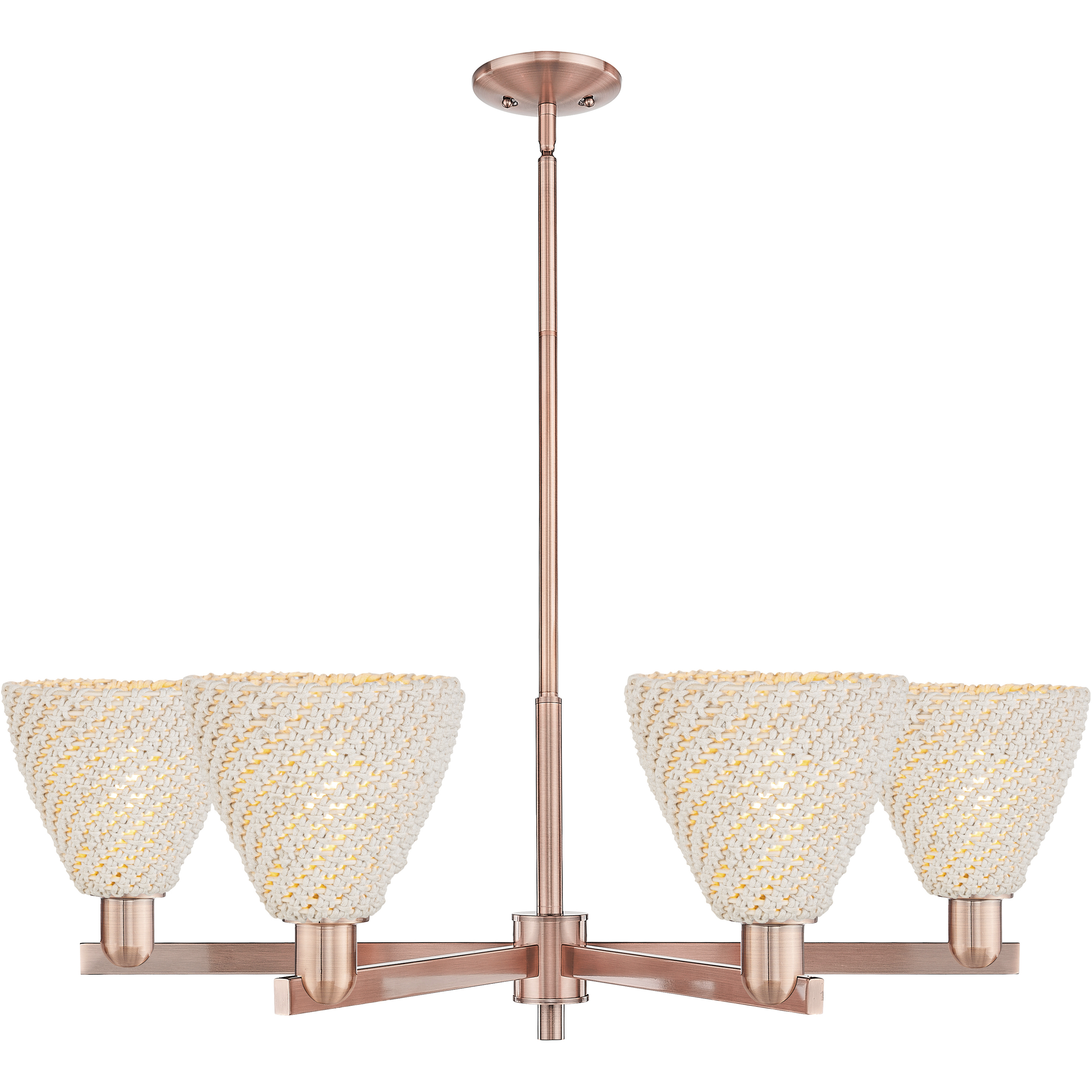 Natural Ballston Dome 6 Light 23.88 inch Antique Copper Chandelier Ceiling Light