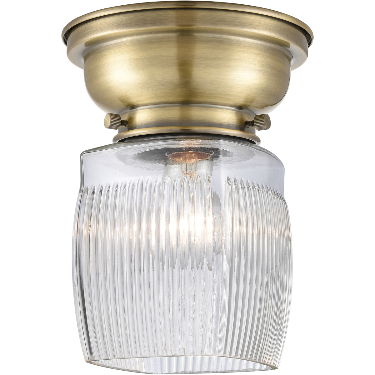 Aditi Colton 1 Light 6.25 inch Antique Brass Flush Mount Ceiling Light, Aditi