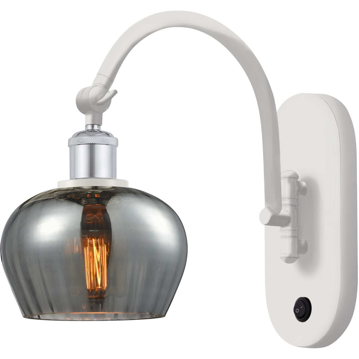 Ballston Fenton LED 7 inch White and Polished Chrome Sconce Wall Light