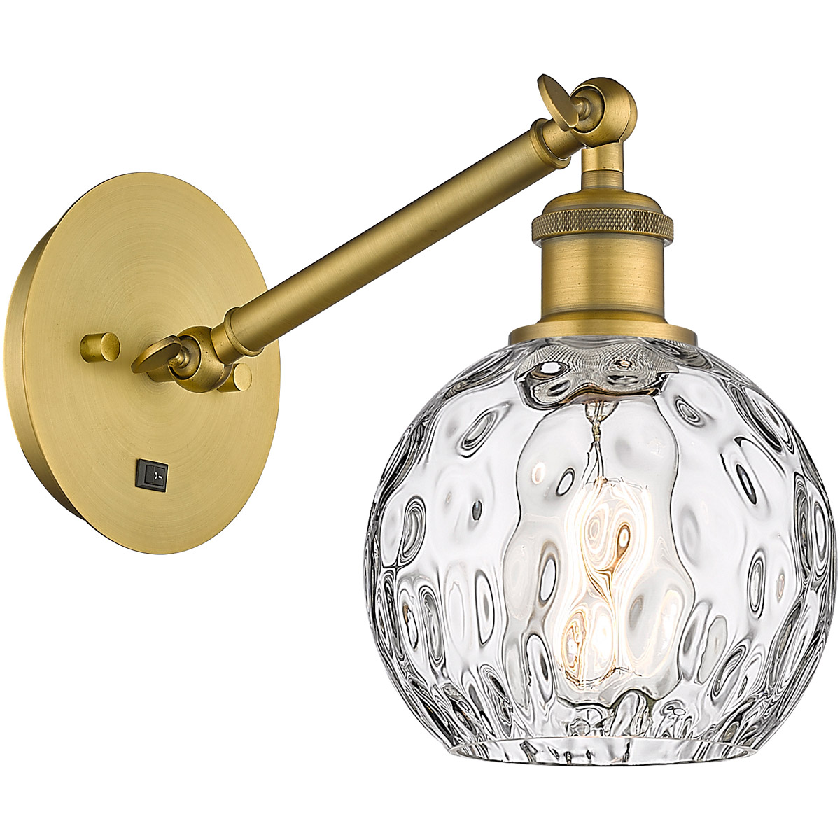 Ballston Athens Water Glass 1 Light 6 inch Brushed Brass Sconce Wall Light