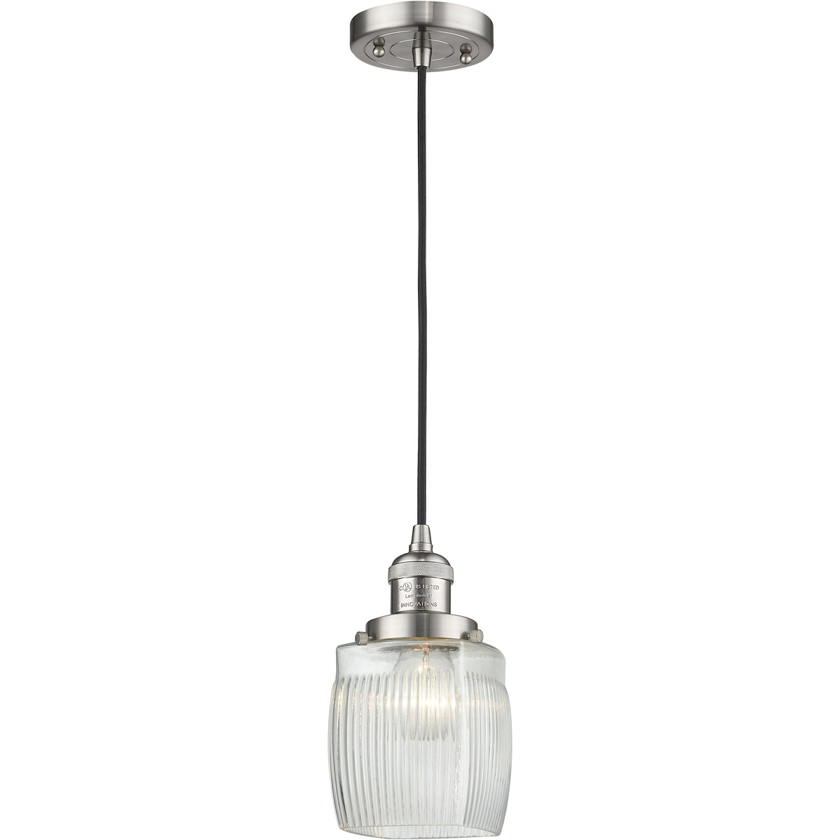 Franklin Restoration Colton 1 Light 6 inch Brushed Satin Nickel Mini Pendant Ceiling Light, Franklin Restoration