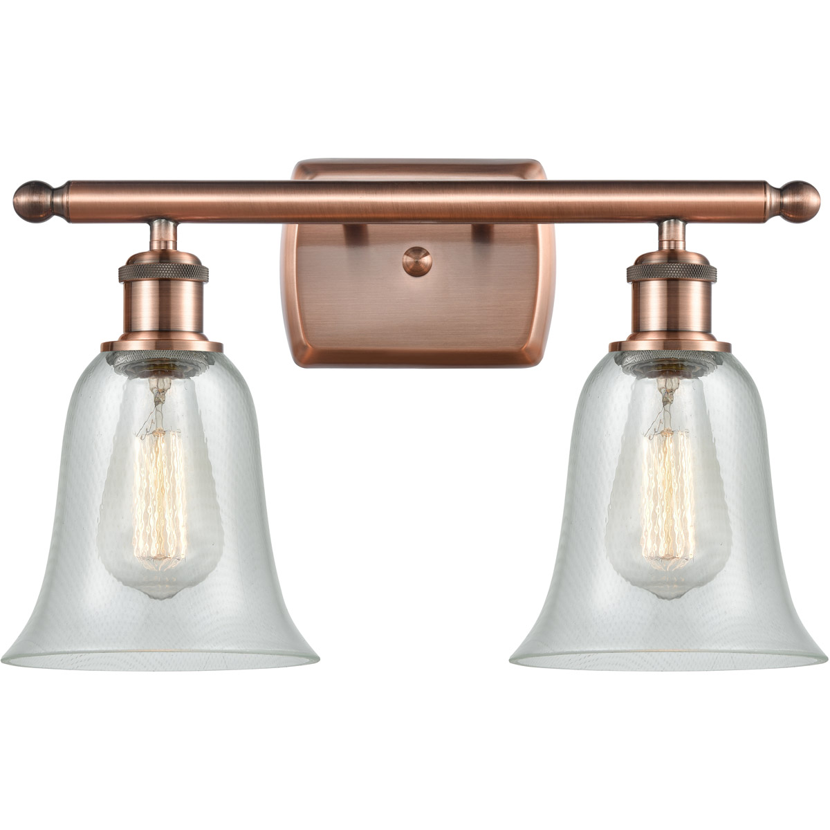 Ballston Hanover LED 16 inch Antique Copper Bath Vanity Light Wall Light in Fishnet Glass, Ballston