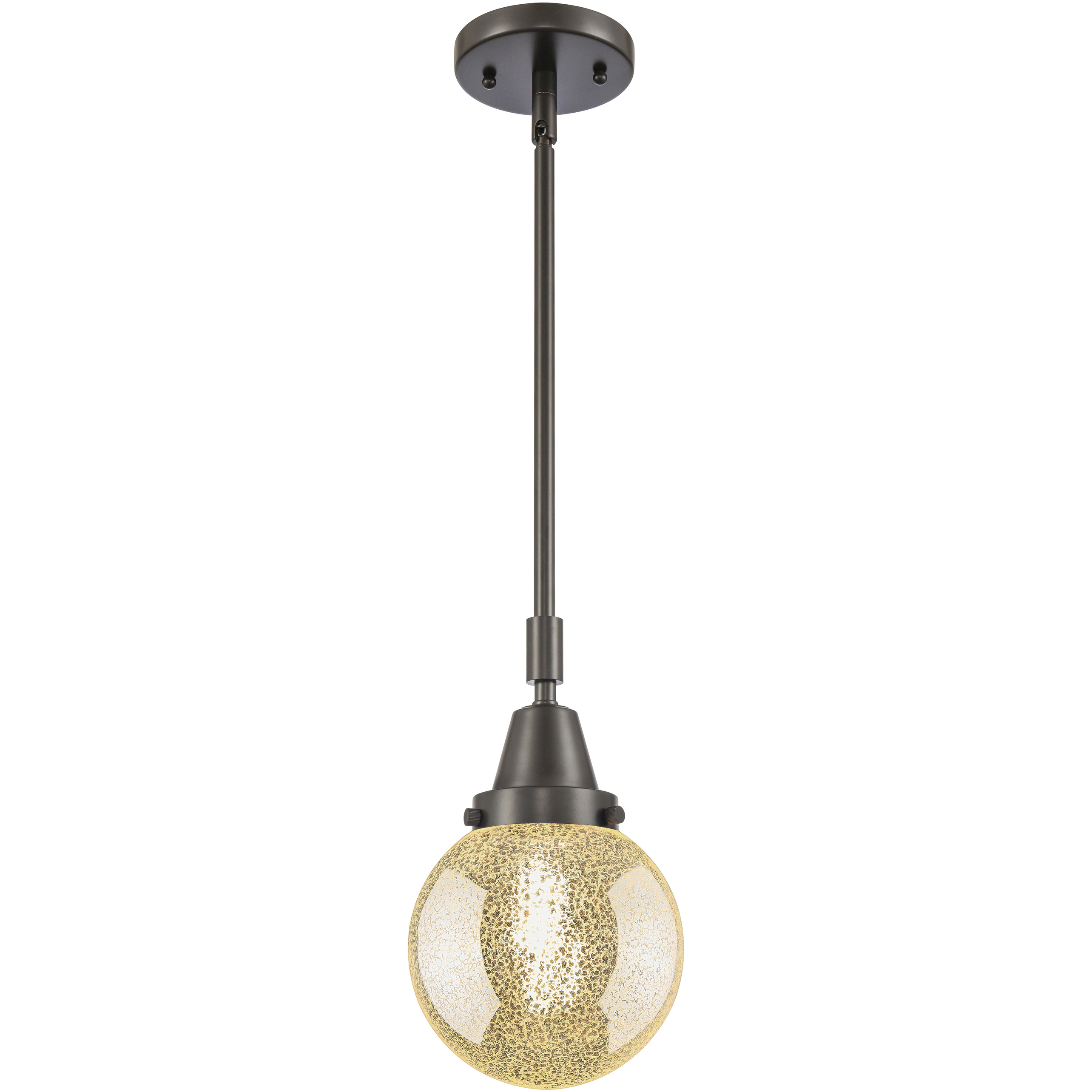 Beacon 1 Light 6 inch Oil Rubbed Bronze Mini Pendant Ceiling Light in Mercury Glass