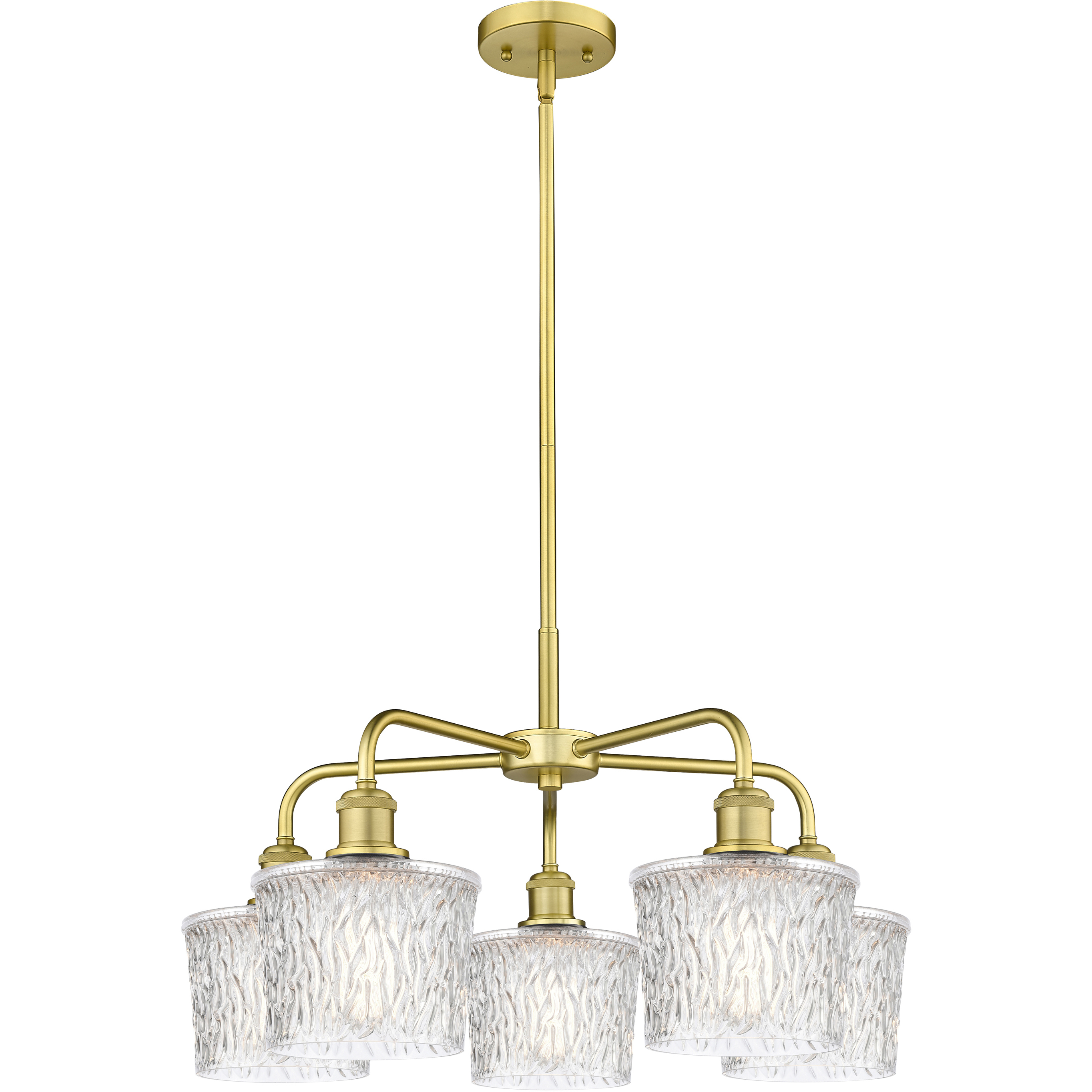 Niagra 5 Light 24.5 inch Satin Gold Chandelier Ceiling Light