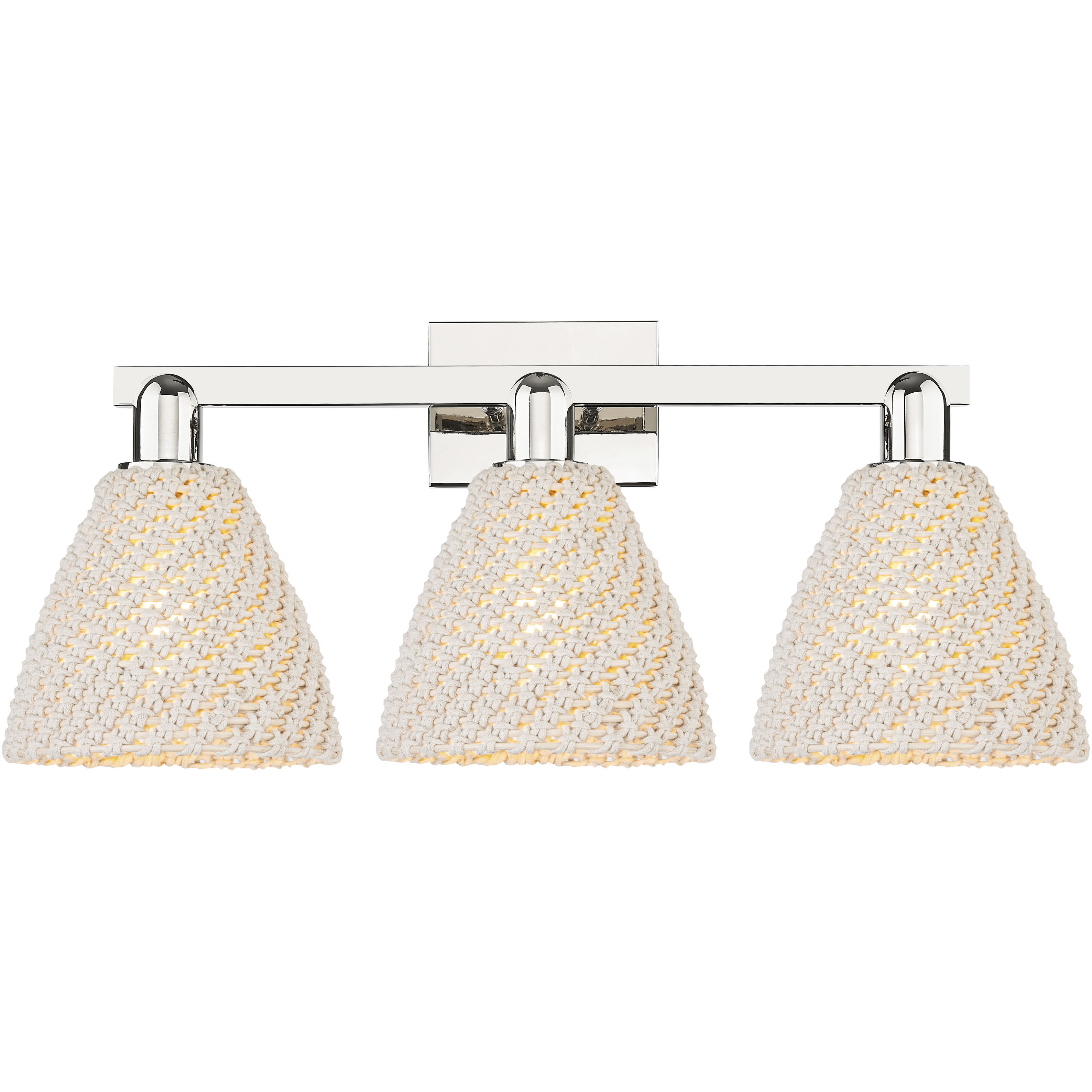 Natural Ballston Dome 3 Light 26 inch Polished Nickel Bath Vanity Light Wall Light