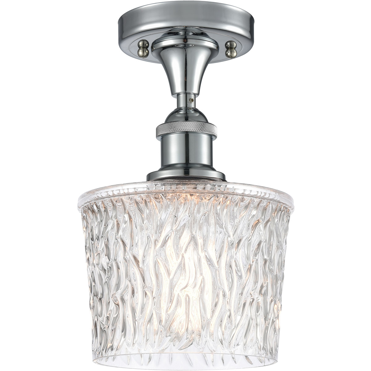 Ballston Niagra 1 Light 7 inch Polished Chrome Semi-Flush Mount Ceiling Light, Ballston