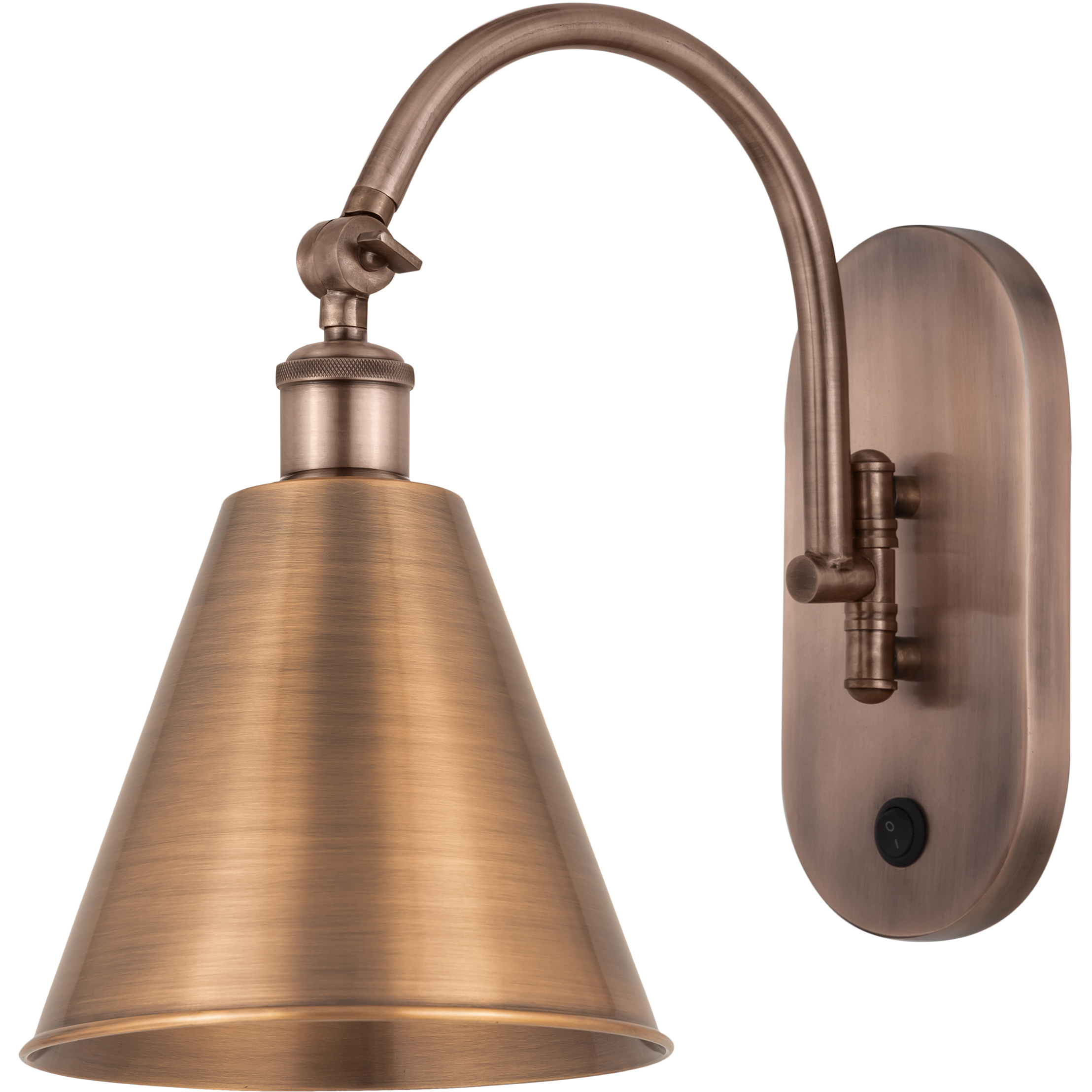 Ballston Cone LED 8 inch Antique Copper Sconce Wall Light