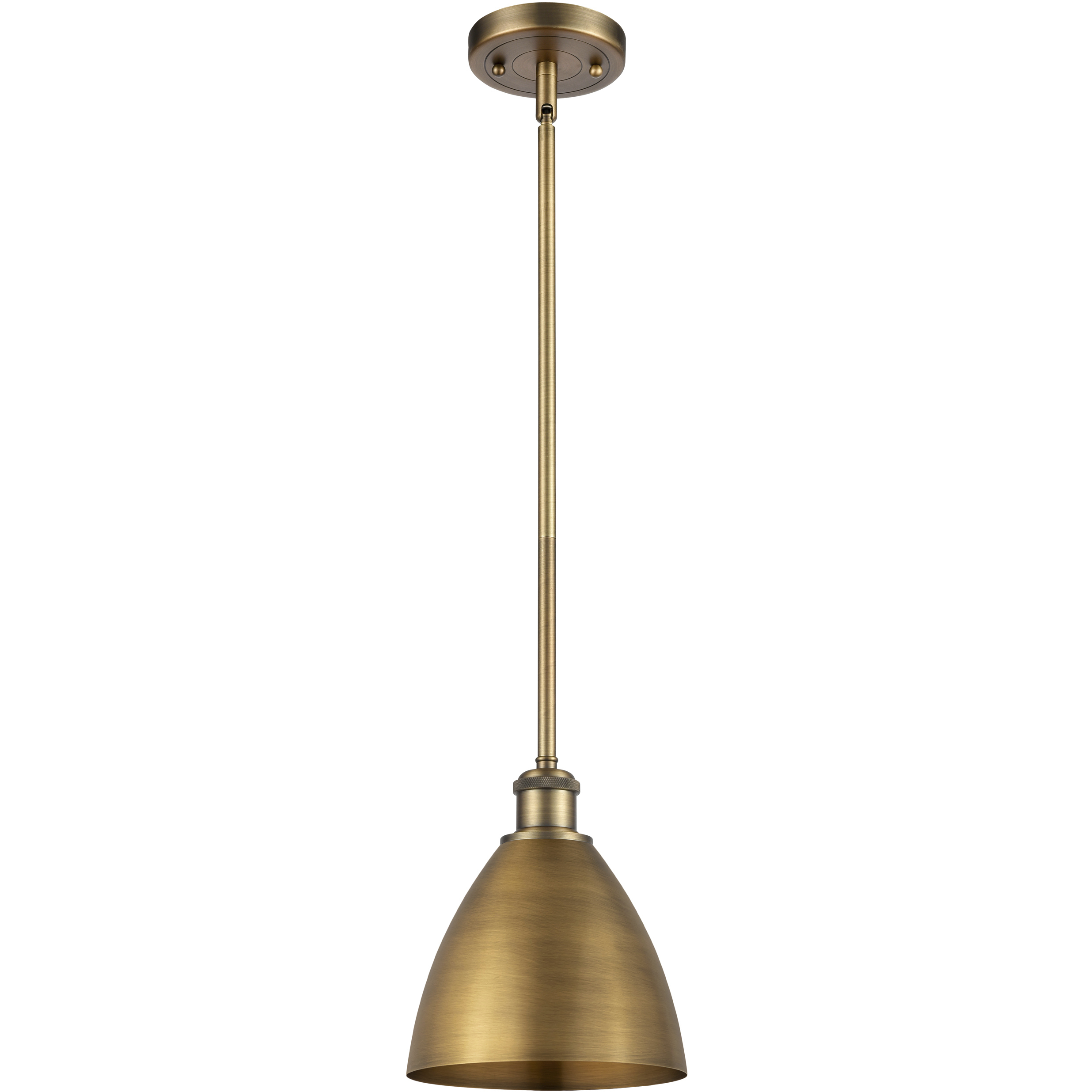 Ballston Dome 1 Light 8 inch Brushed Brass Pendant Ceiling Light