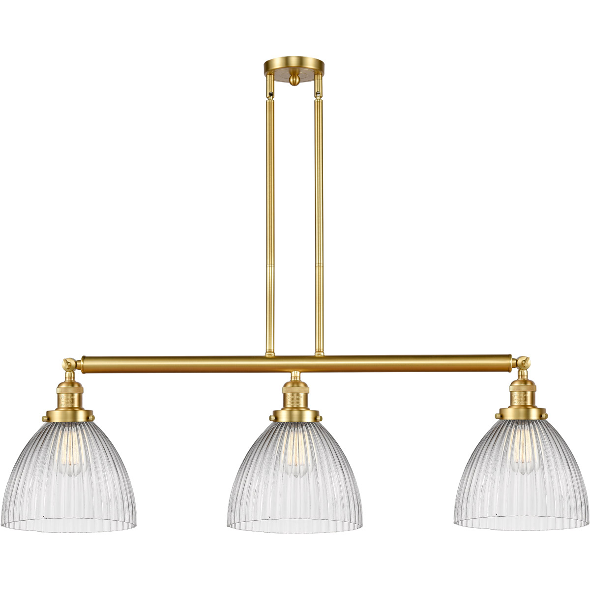 Franklin Restoration Seneca Falls LED 39 inch Polished Chrome Island Light Ceiling Light, Franklin Restoration
