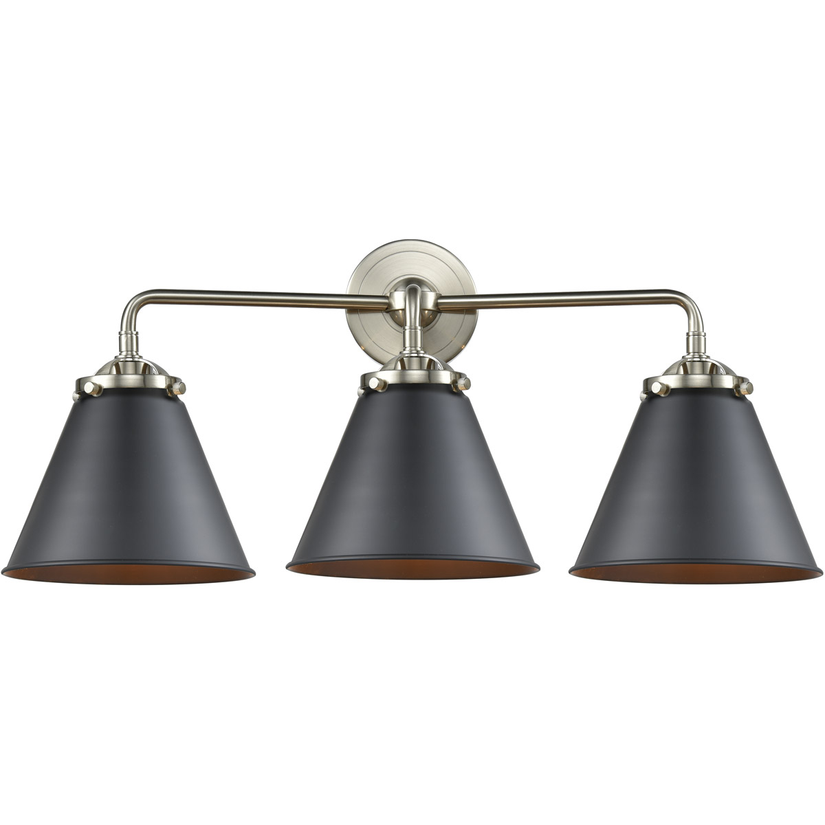 Nouveau Appalachian LED 26 inch Brushed Satin Nickel Bath Vanity Light Wall Light in Matte Black, Nouveau
