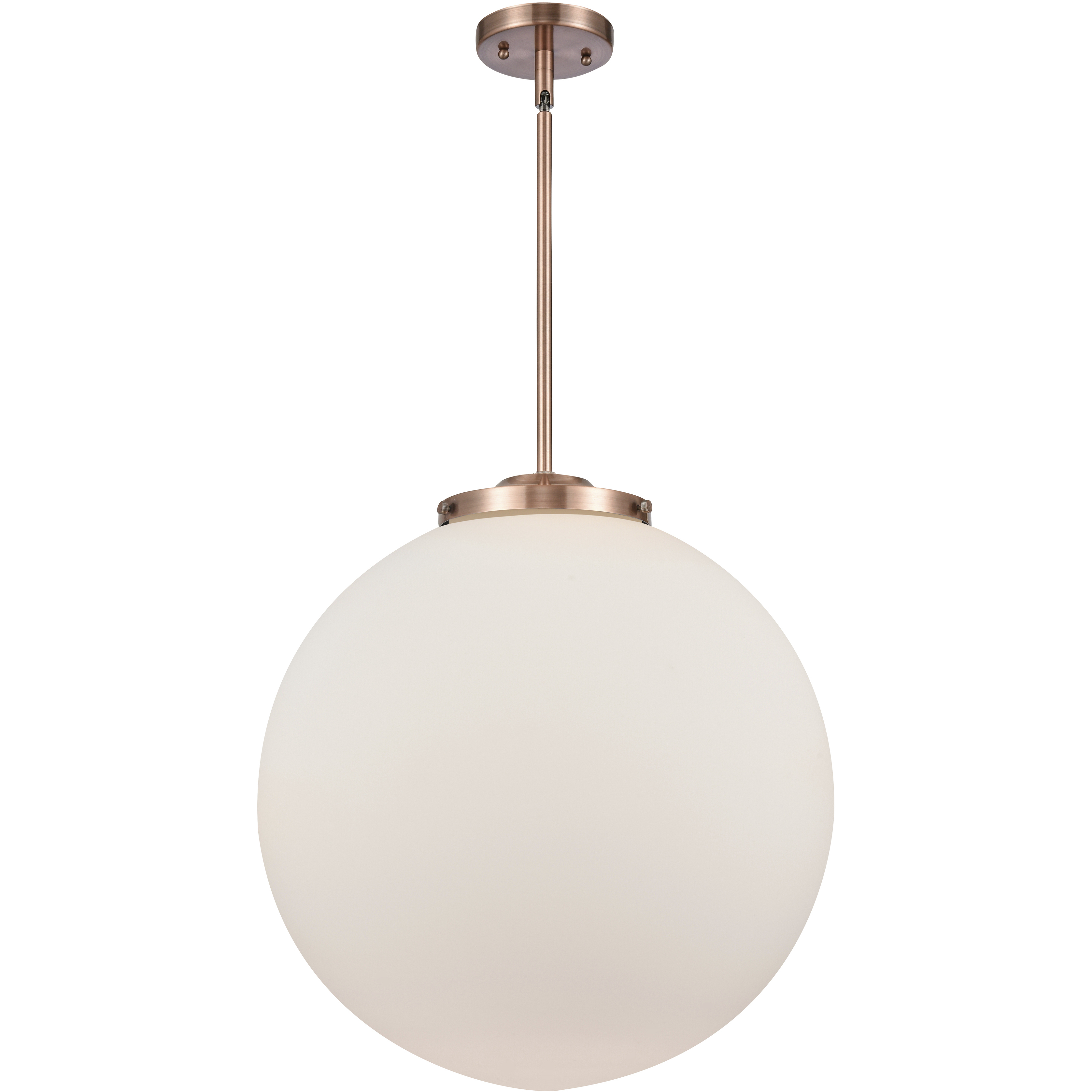 Franklin Restoration Beacon LED 18 inch Antique Copper Pendant Ceiling Light in Matte White