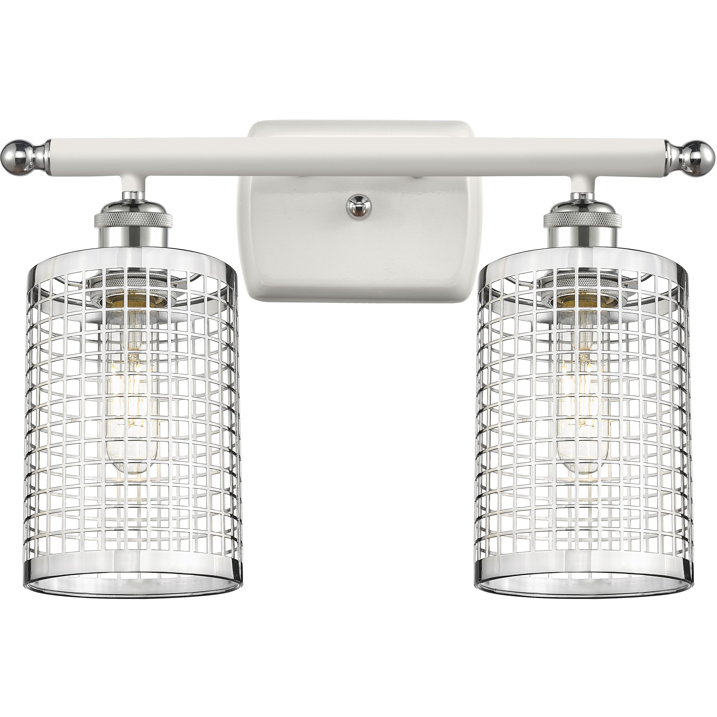 Nestbrook 2 Light 16 inch White and Polished Chrome Bath Vanity Light Wall Light