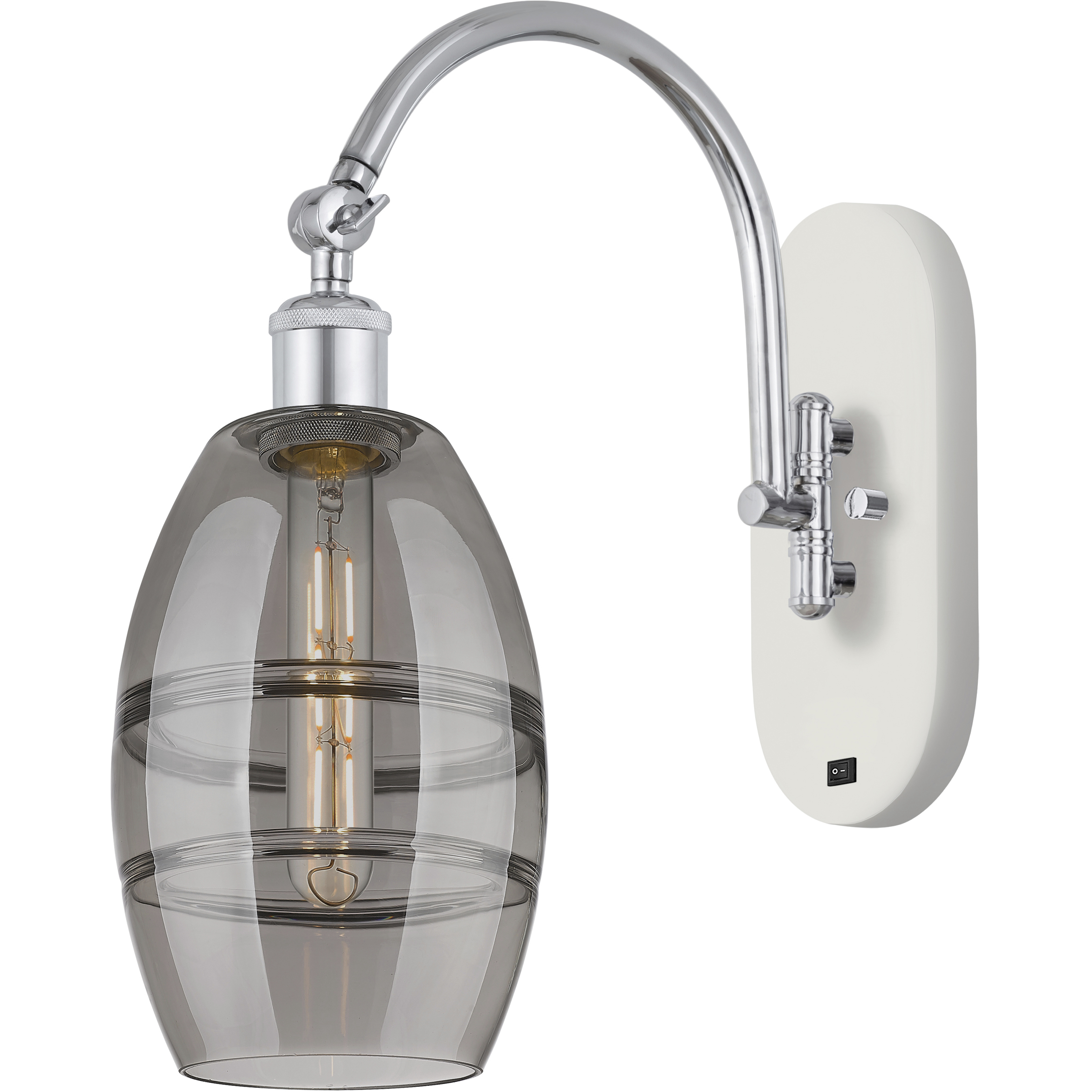 Ballston Vaz 1 Light 5.88 inch White Polished Chrome Sconce Wall Light