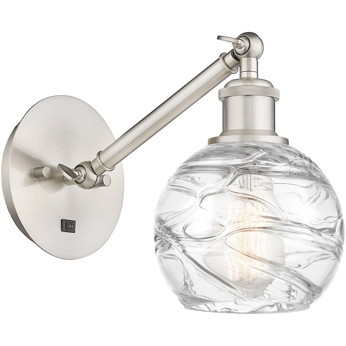 Ballston Athens Deco Swirl LED 6 inch Brushed Satin Nickel Sconce Wall Light