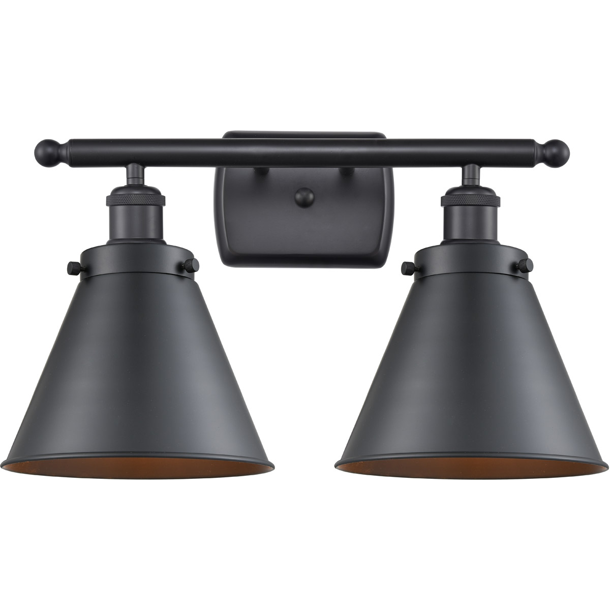 Ballston Appalachian LED 16 inch Black Antique Brass Bath Vanity Light Wall Light in Matte Black