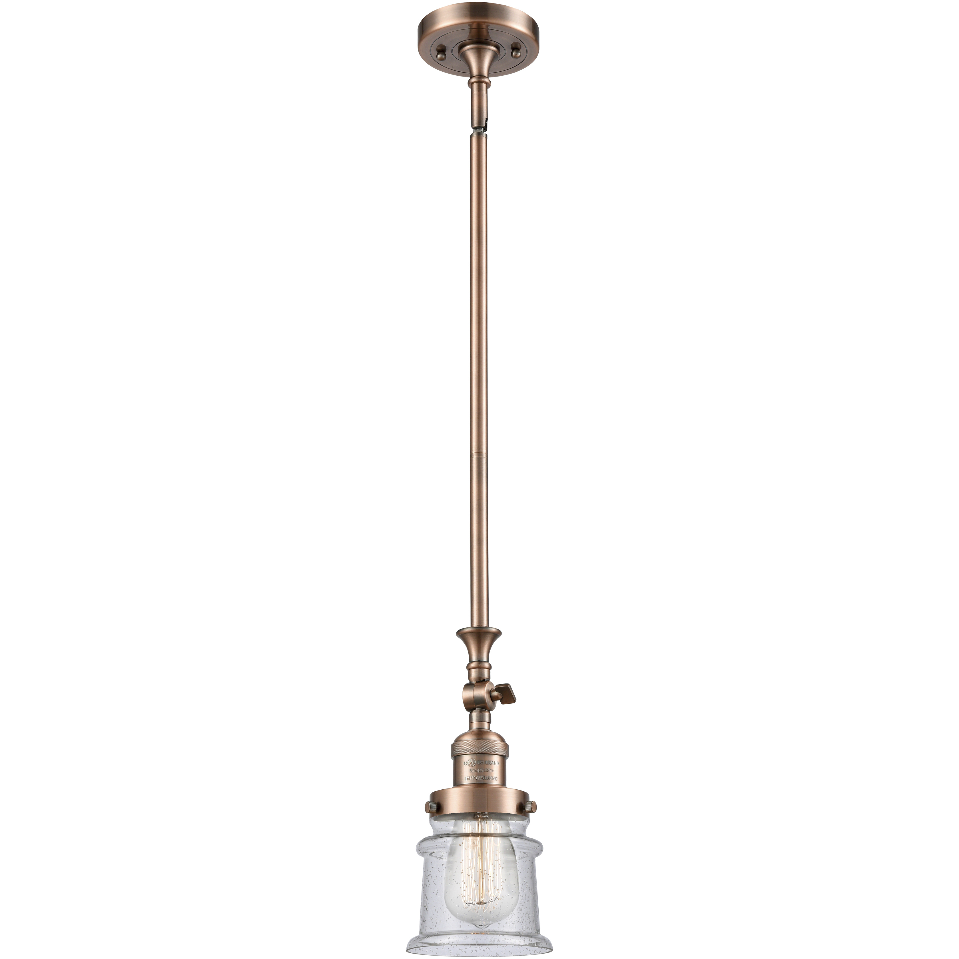 Franklin Restoration Canton 1 Light 6.5 inch Antique Copper Mini Pendant Ceiling Light in Incandescent, Seedy, Franklin Restoration