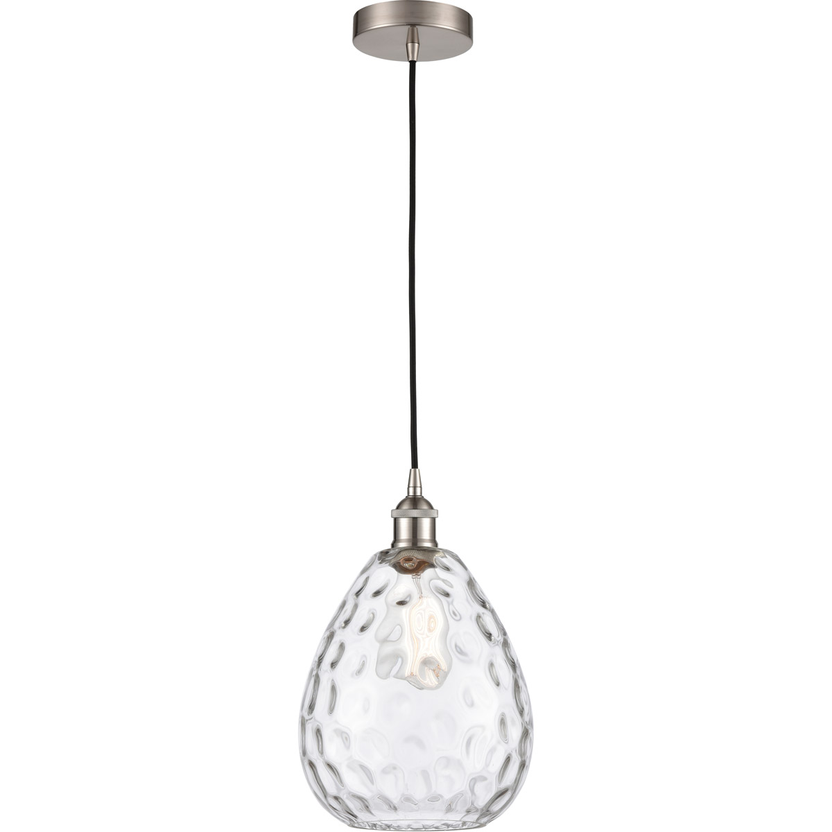 Edison Waverly 1 Light 8 inch Brushed Satin Nickel Mini Pendant Ceiling Light