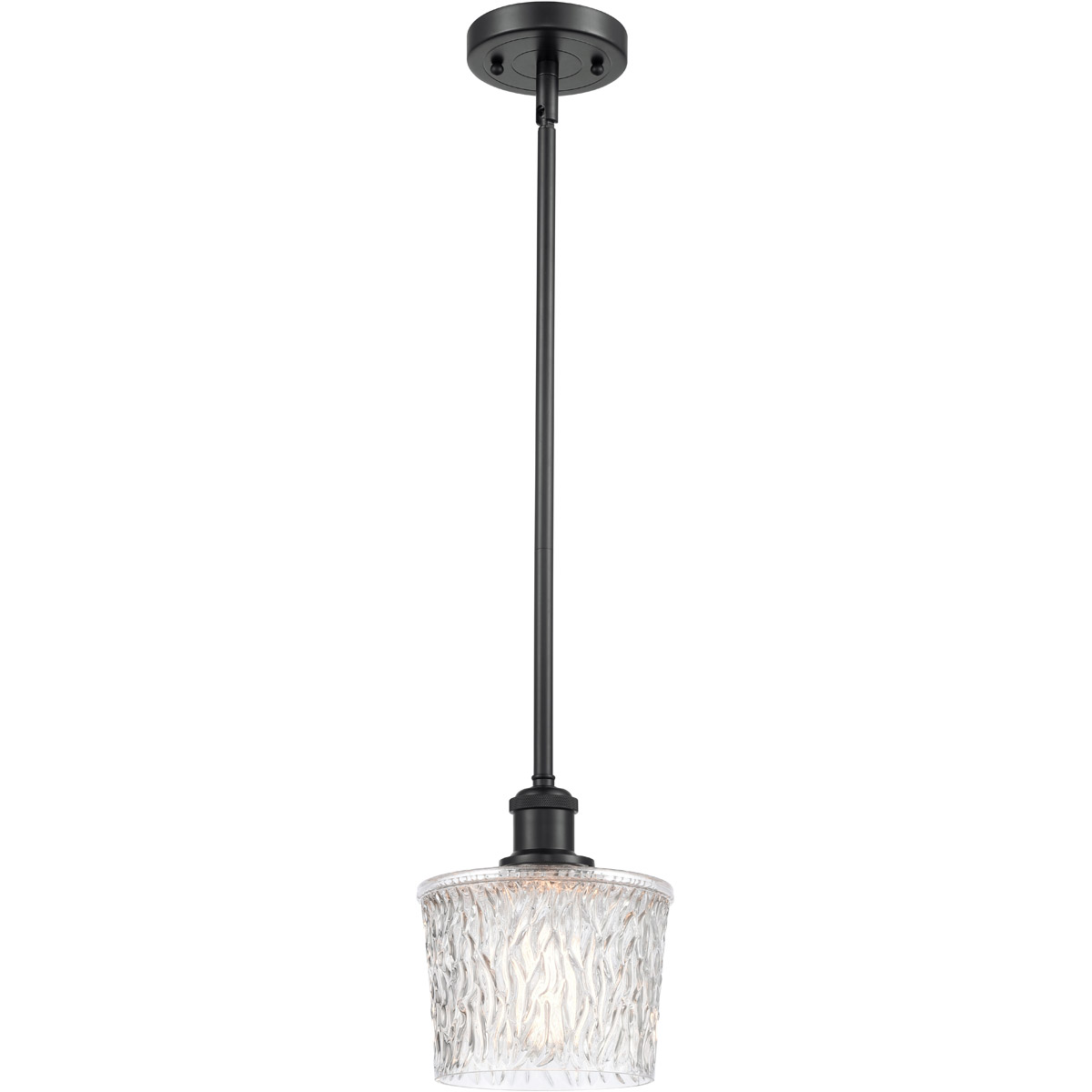 Ballston Niagra 1 Light 7 inch Matte Black Pendant Ceiling Light, Ballston