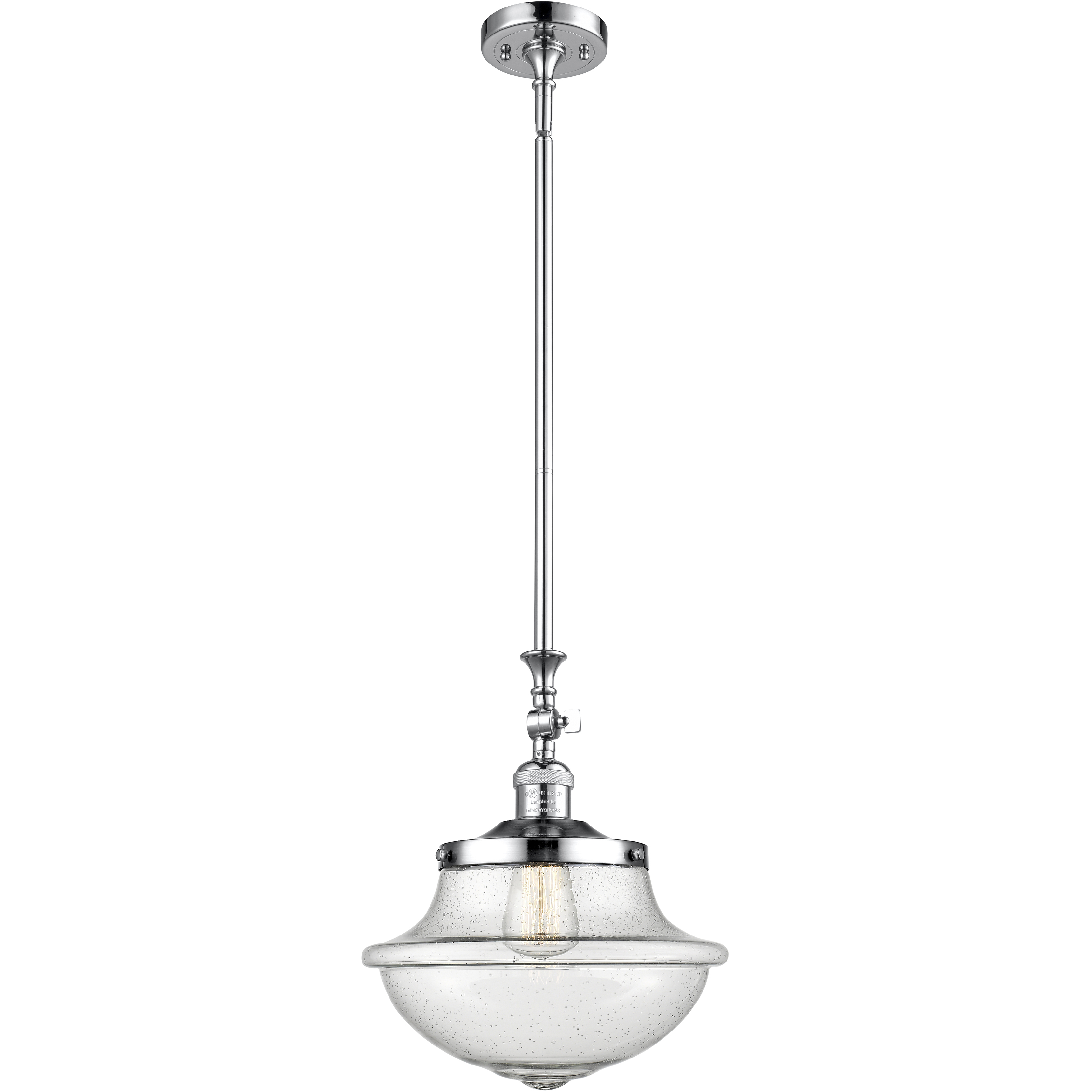 Franklin Restoration Oxford LED 12 inch Polished Chrome Mini Pendant Ceiling Light in Seedy, Franklin Restoration