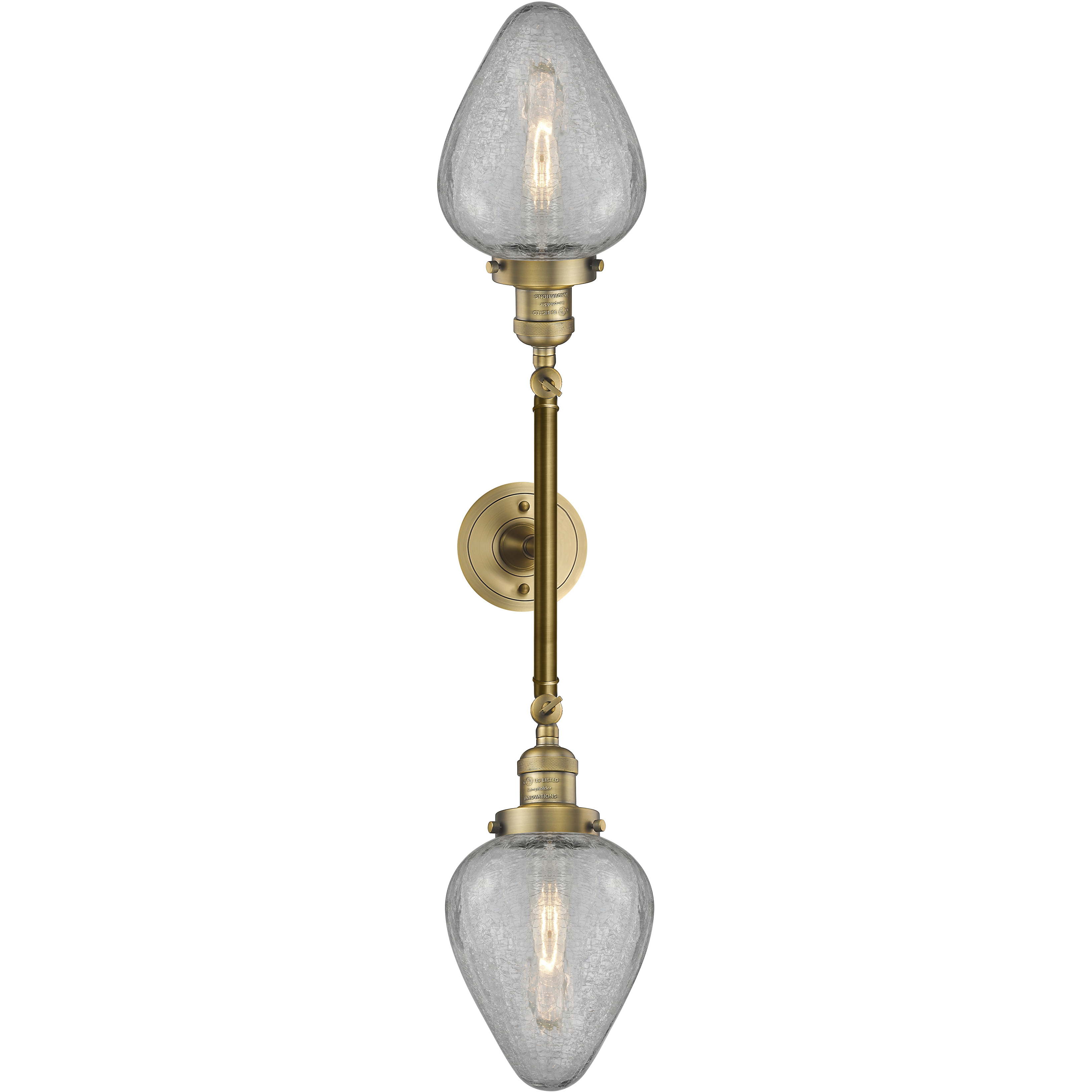 Franklin Restoration Geneseo 2 Light 17 inch Brushed Brass Bath Vanity Light Wall Light, Franklin Restoration