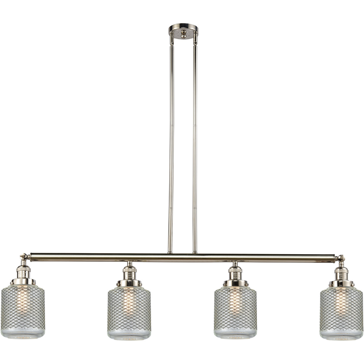 Franklin Restoration Stanton 4 Light 50.63 inch Polished Nickel Island Light Ceiling Light, Franklin Restoration