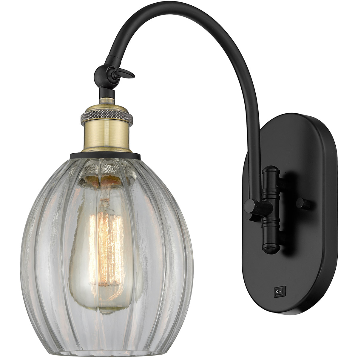 Ballston Eaton LED 6 inch Black Antique Brass Sconce Wall Light