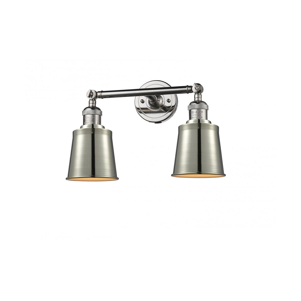 Franklin Restoration Addison 2 Light 16 inch Satin Gold Bath Vanity Light Wall Light, Franklin Restoration