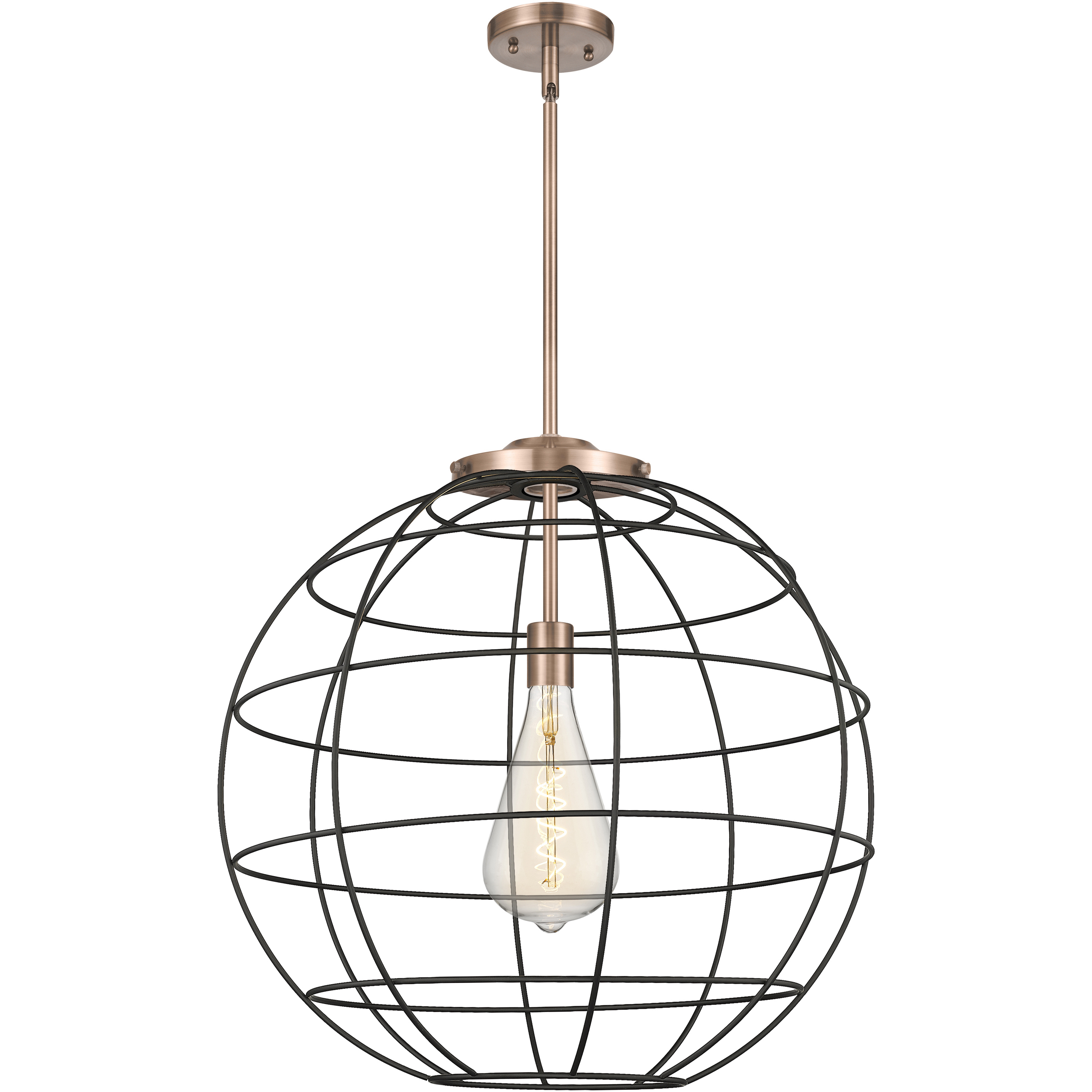 Lake Placid 1 Light 22 inch Antique Copper Pendant Ceiling Light