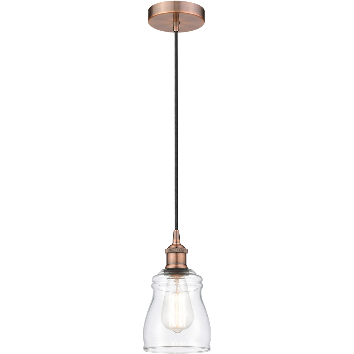 Edison Ellery LED 5 inch Antique Copper Mini Pendant Ceiling Light