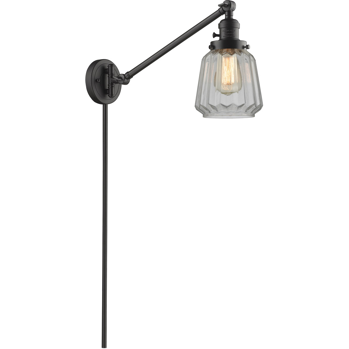 Chatham 35 inch 3.50 watt Oil Rubbed Bronze Swing Arm Wall Light, Franklin Restoration
