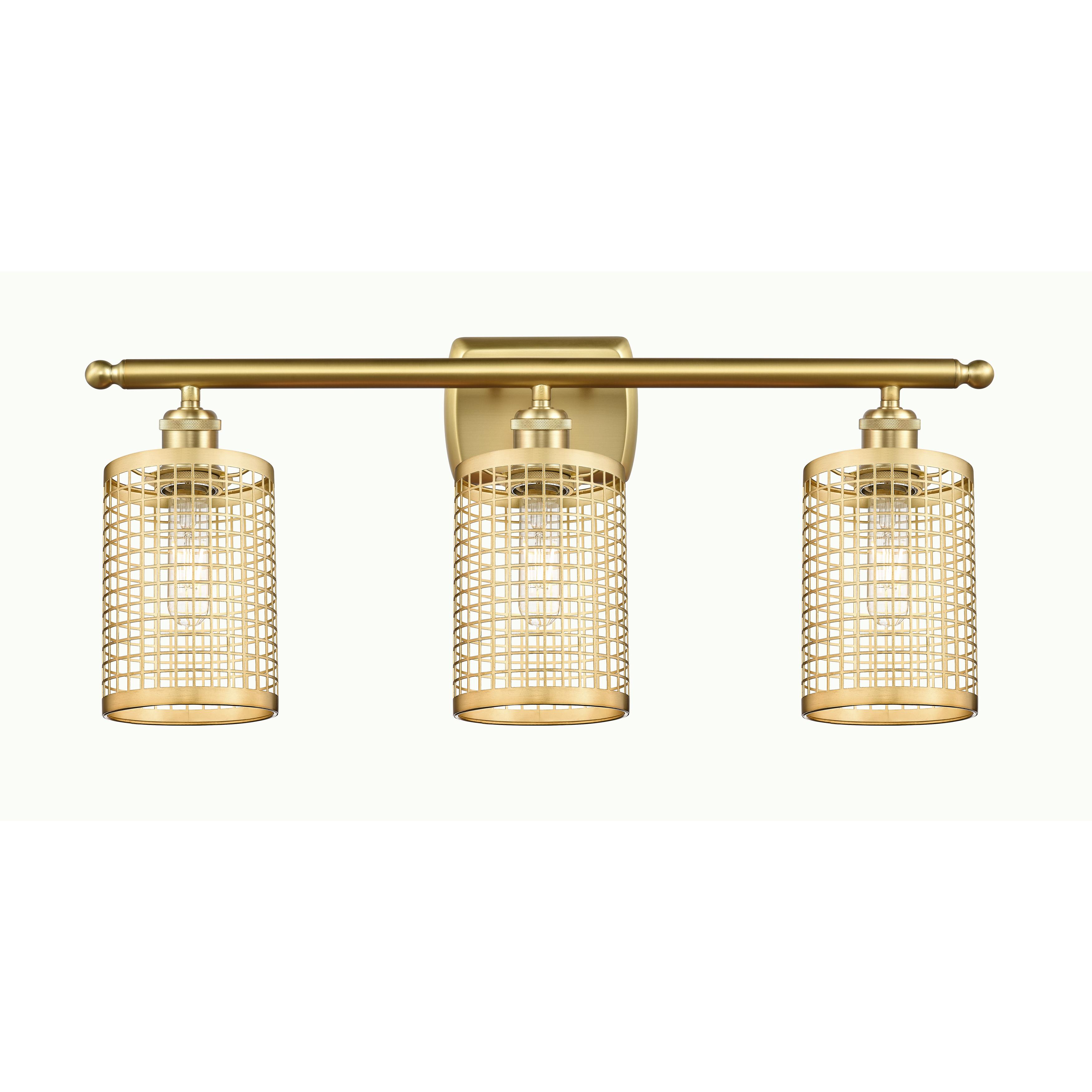 Nestbrook 3 Light 26 inch Satin Gold Bath Vanity Light Wall Light