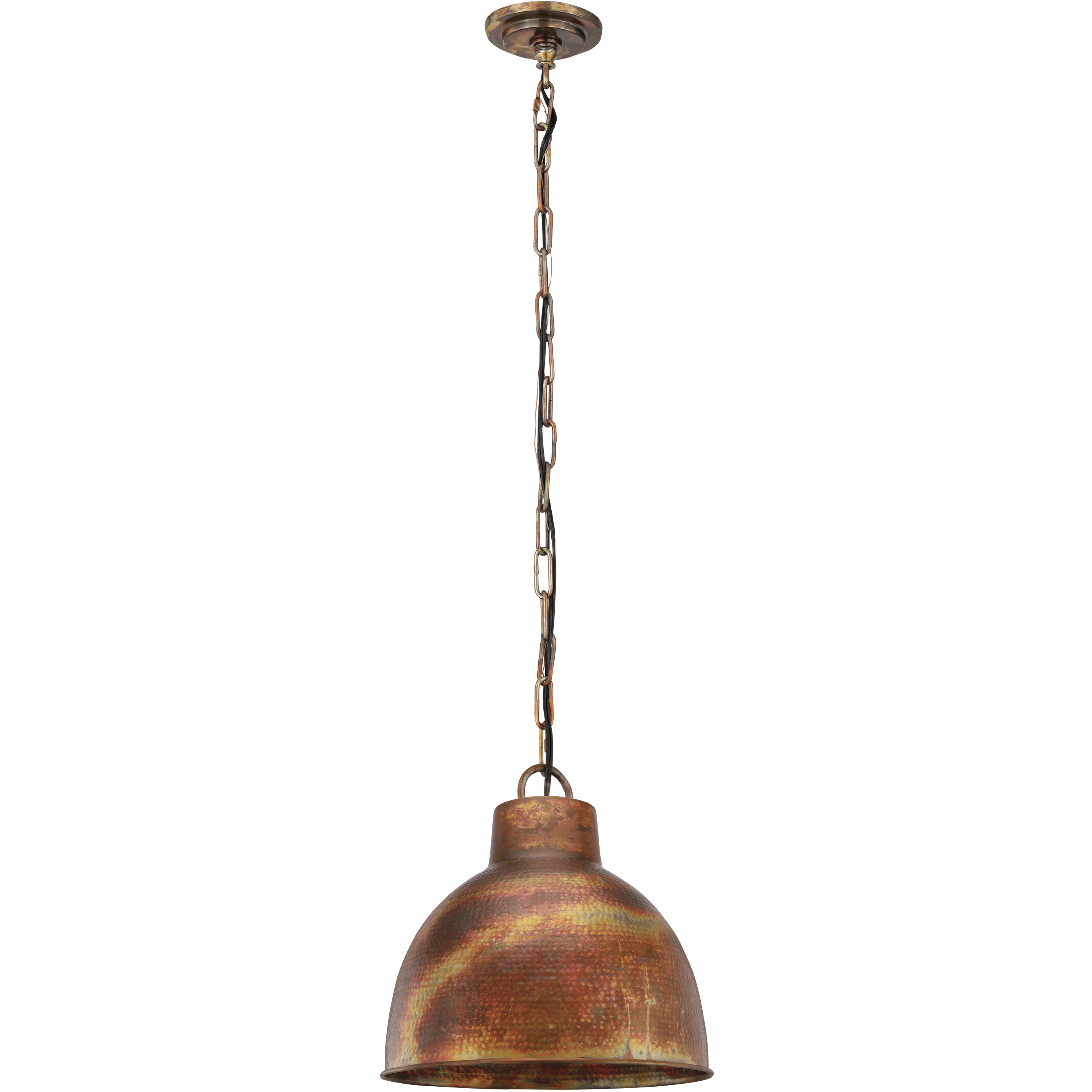 Charita 1 Light 16.5 inch Burnt Copper Pendant Ceiling Light