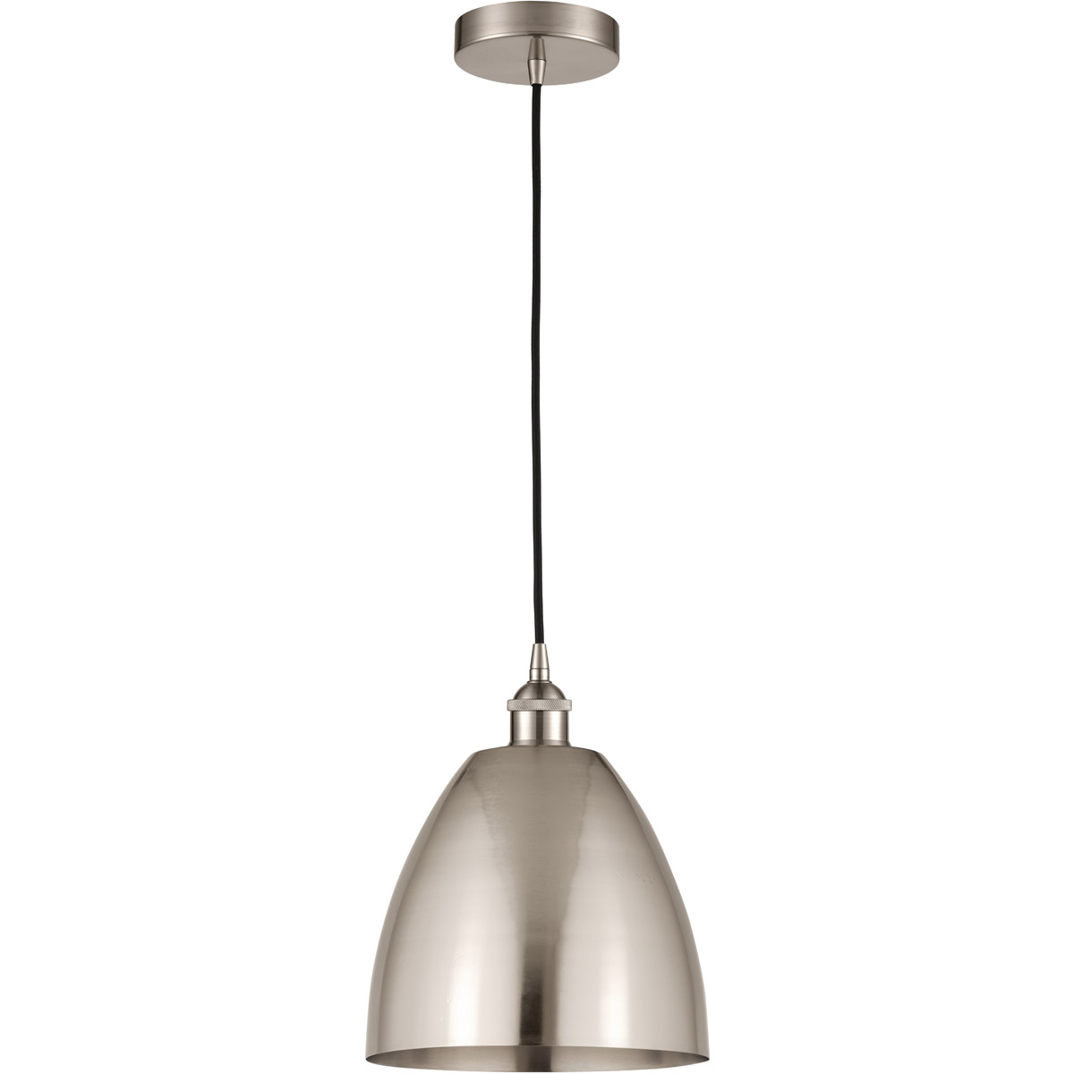 Edison Dome 1 Light 9 inch Brushed Satin Nickel Mini Pendant Ceiling Light