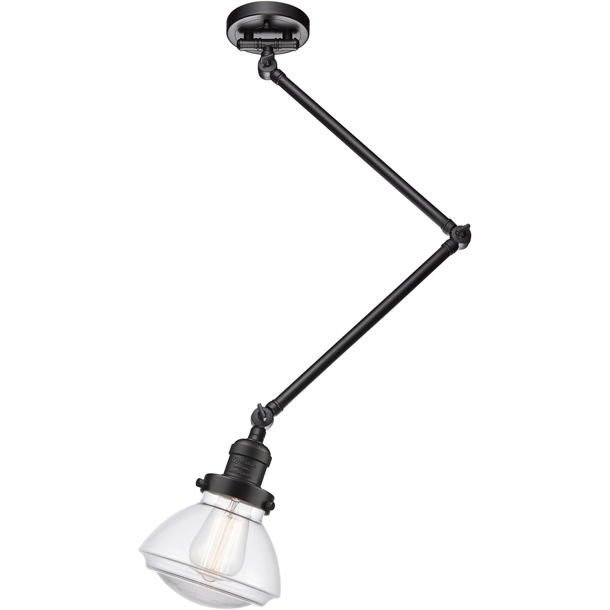 Olean 1 Light 15 inch Antique Brass Flush Mount Ceiling Light, Franklin Restoration