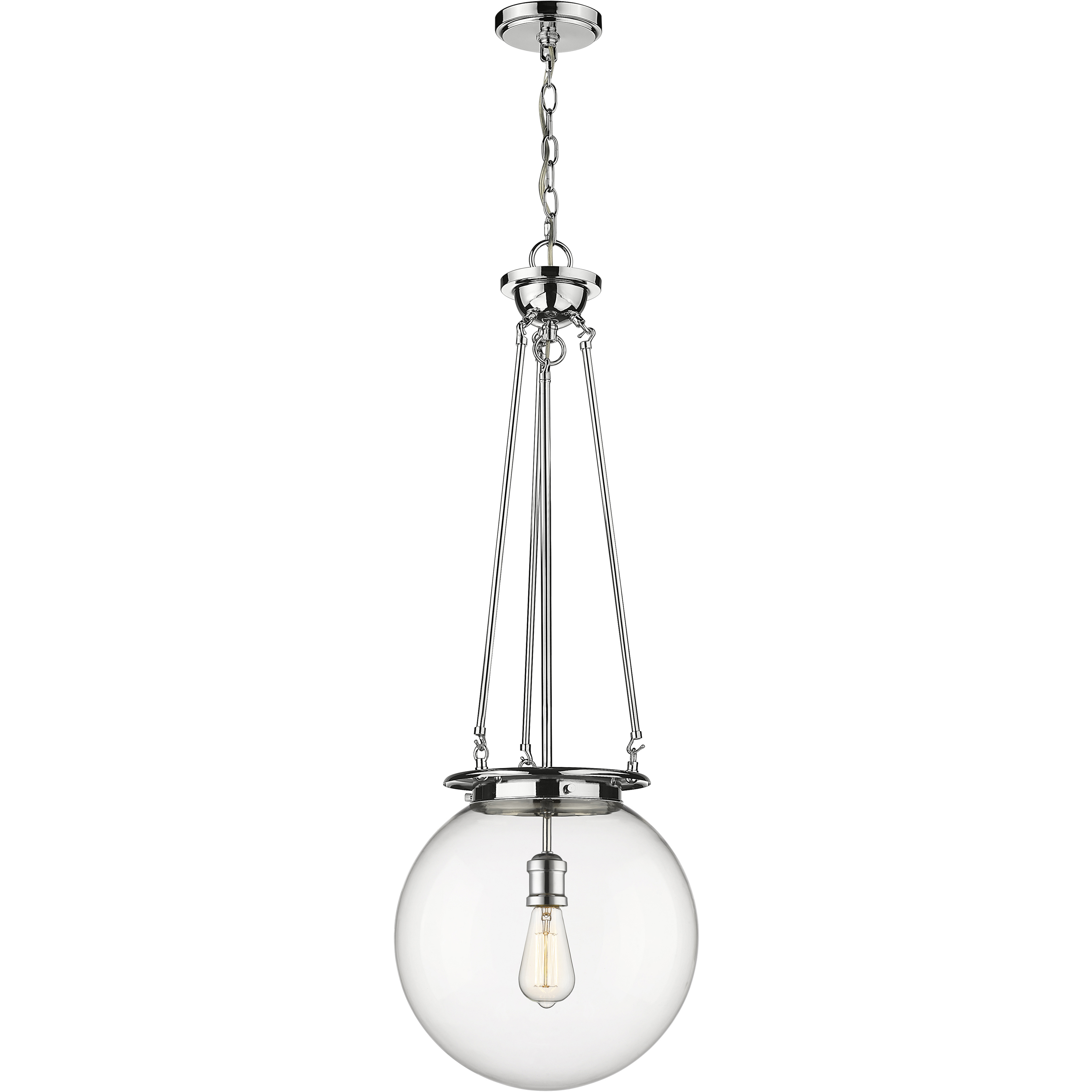 Beacon 1 Light 14 inch Polished Chrome Pendant Ceiling Light