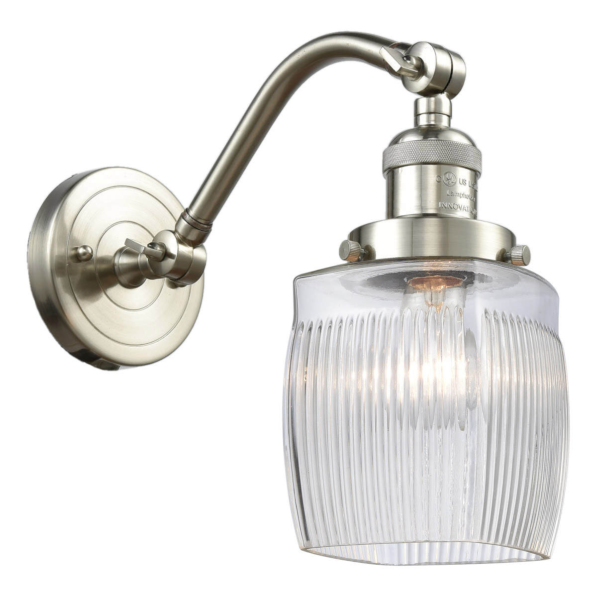 Franklin Restoration Colton 1 Light 6 inch Brushed Satin Nickel Sconce Wall Light, Franklin Restoration