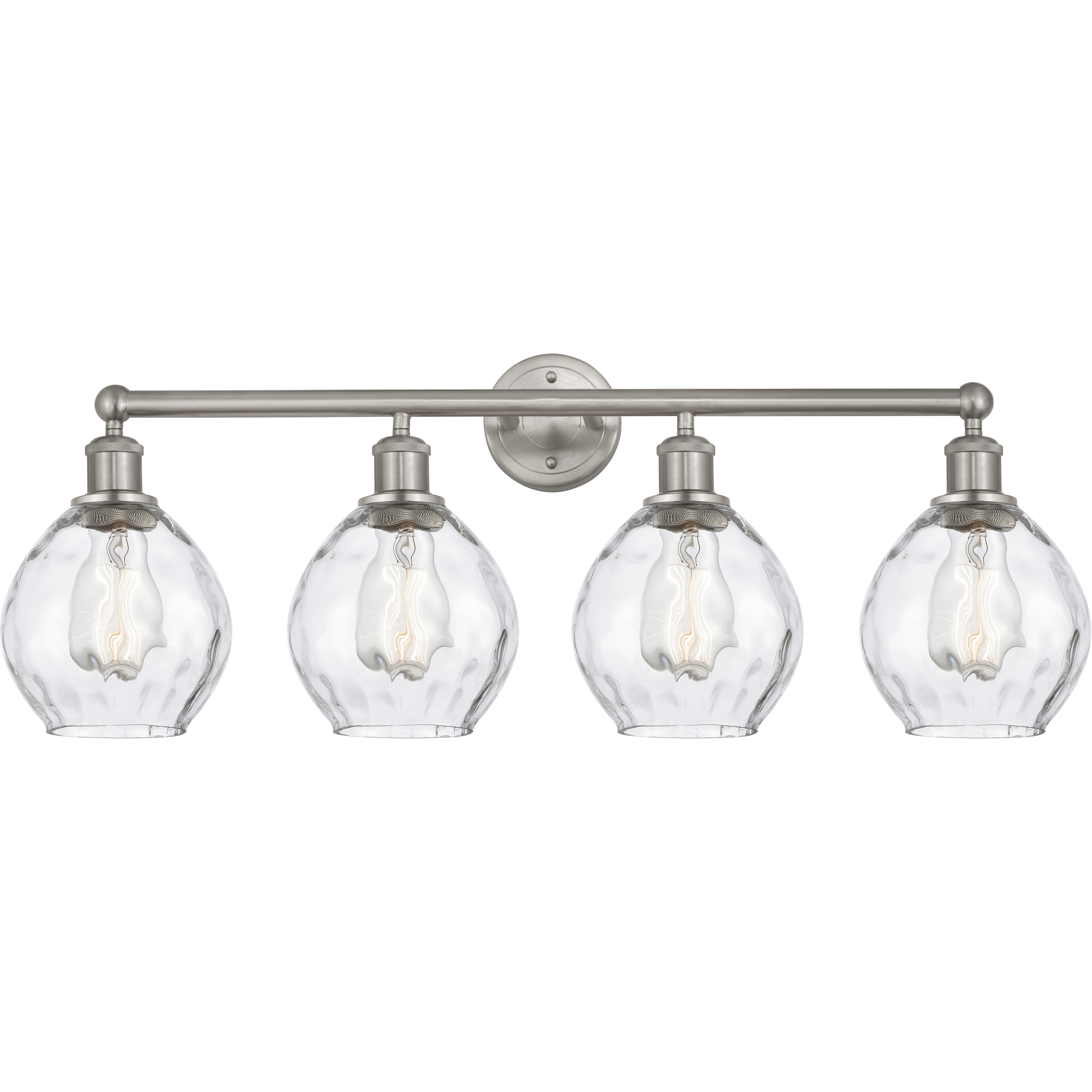 Edison Waverly 4 Light 33 inch Brushed Satin Nickel Bath Vanity Light Wall Light