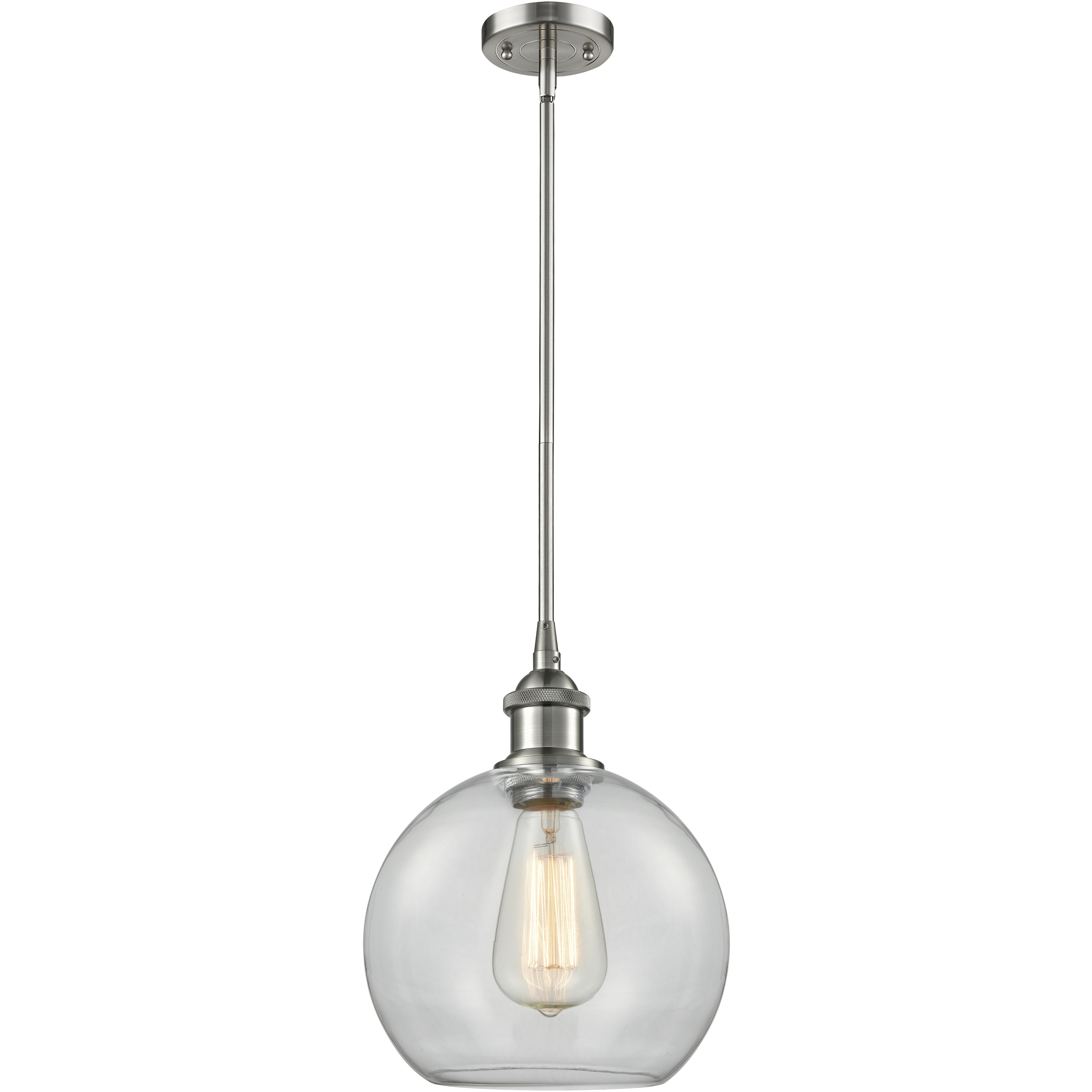 Ballston Athens 1 Light 8 inch Brushed Satin Nickel Pendant Ceiling Light, Ballston