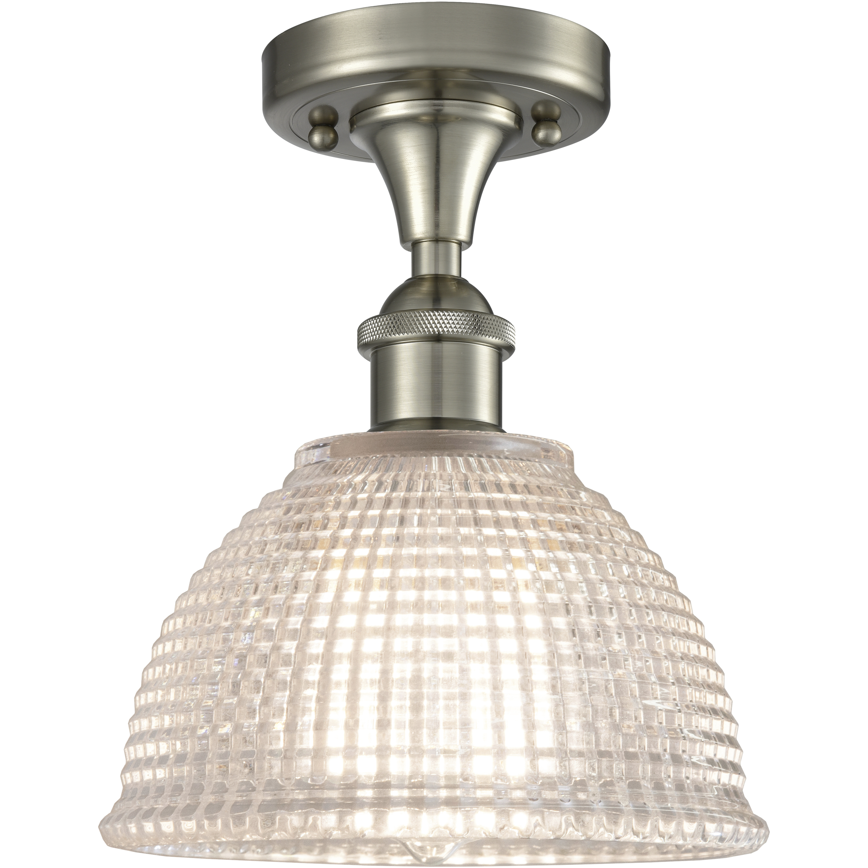 Edison Arietta 1 Light 8 inch Brushed Satin Nickel Flush Mount Ceiling Light
