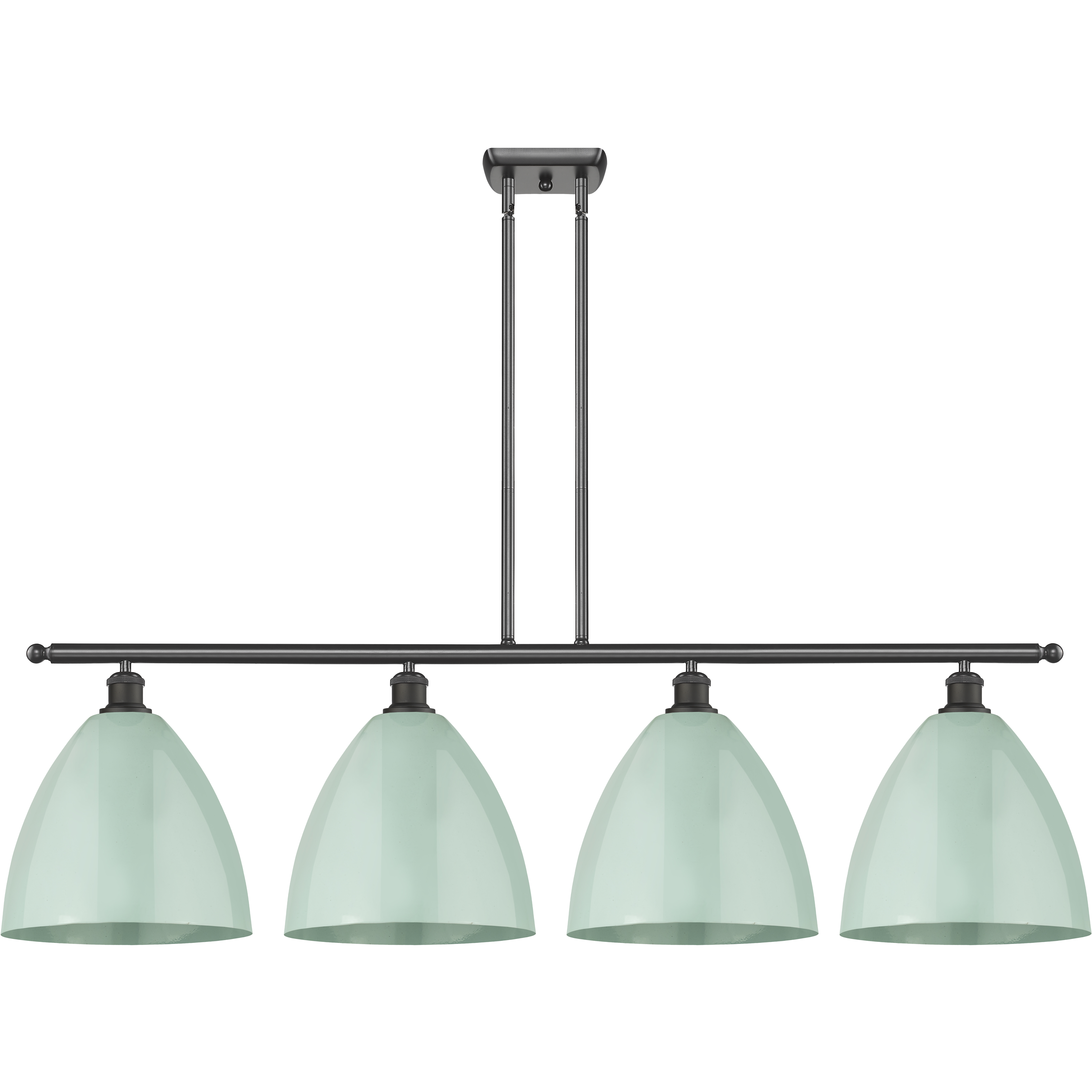 Ballston Plymouth Dome 4 Light 50 inch Oil Rubbed Bronze Island Light Ceiling Light in Matte Seafoam