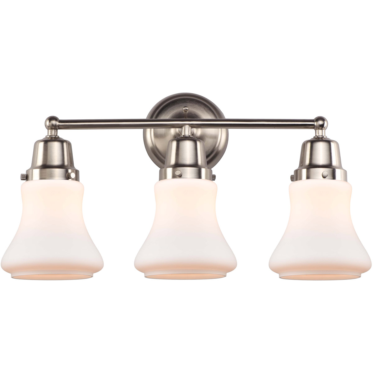 Aditi Bellmont 3 Light 22 inch Brushed Satin Nickel Bath Vanity Light Wall Light, Aditi