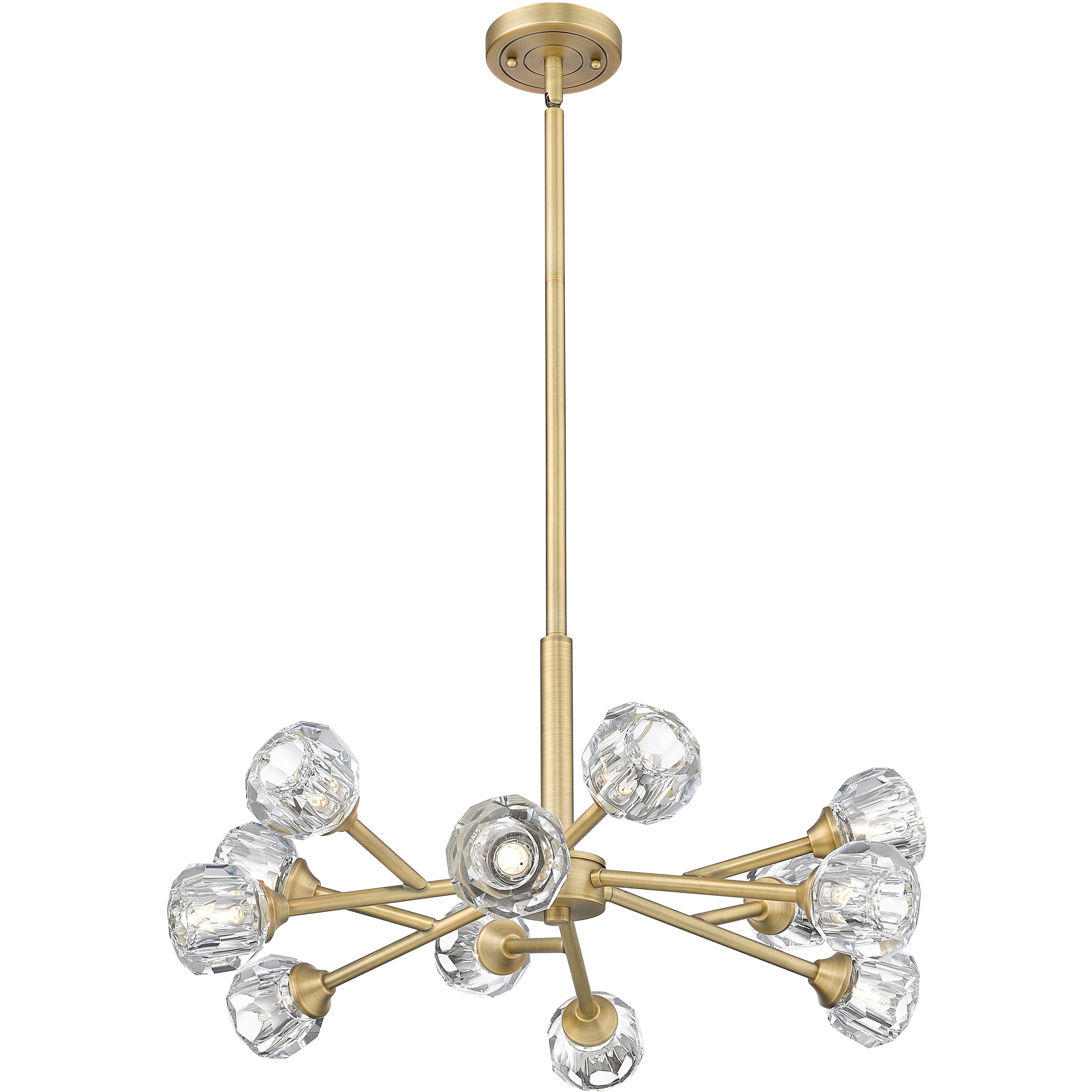 Downtown Urban Aurora 12 Light 24 inch Brushed Brass Statement Chandelier Ceiling Light