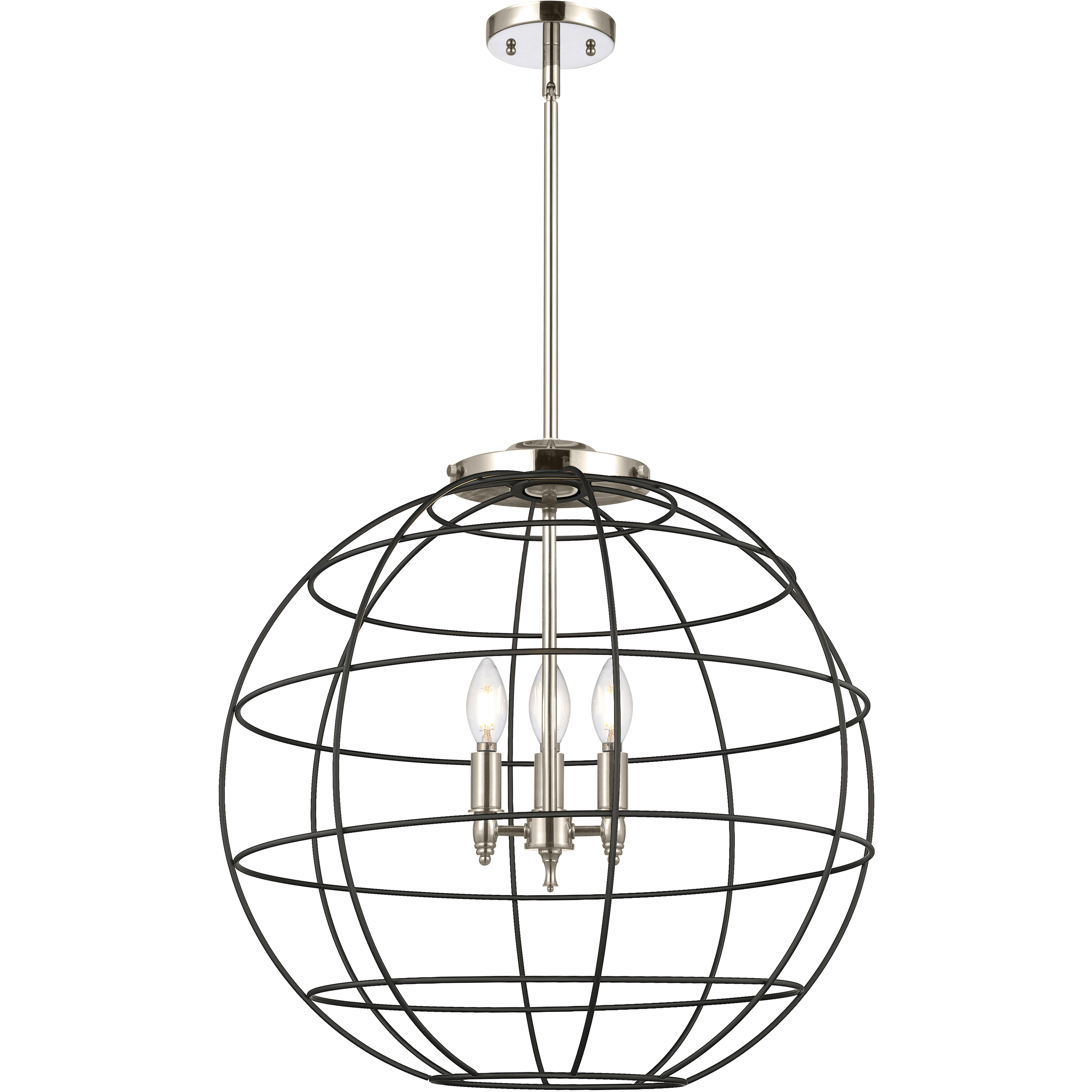 Lake Placid 3 Light 22 inch Polished Nickel Pendant Ceiling Light