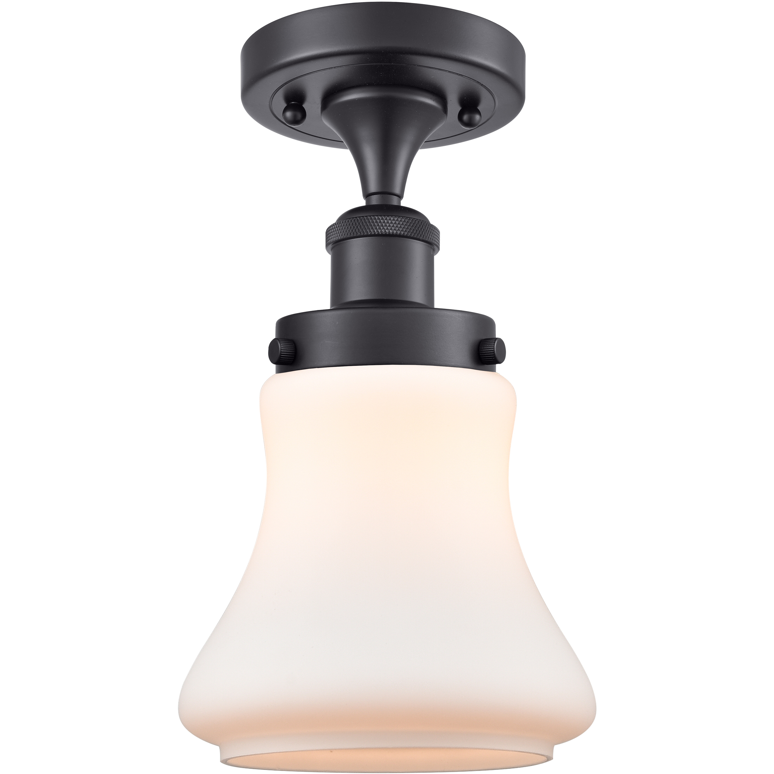 Bellmont 1 Light 6.5 inch Matte Black Semi-Flush Mount Ceiling Light