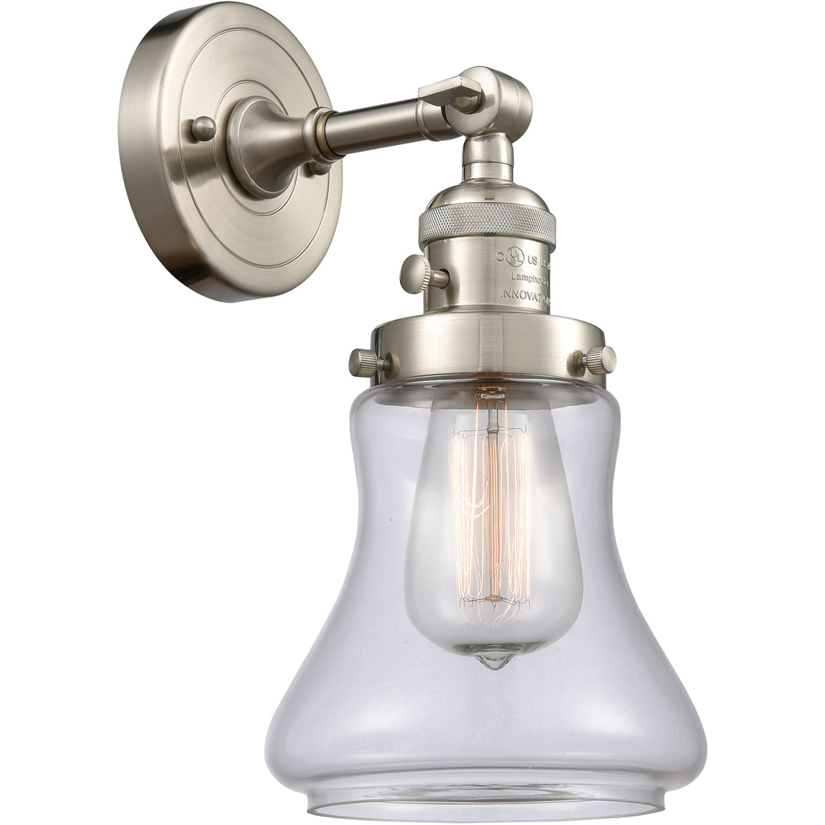 Franklin Restoration Bellmont LED 6.5 inch Brushed Satin Nickel Sconce Wall Light, Franklin Restoration